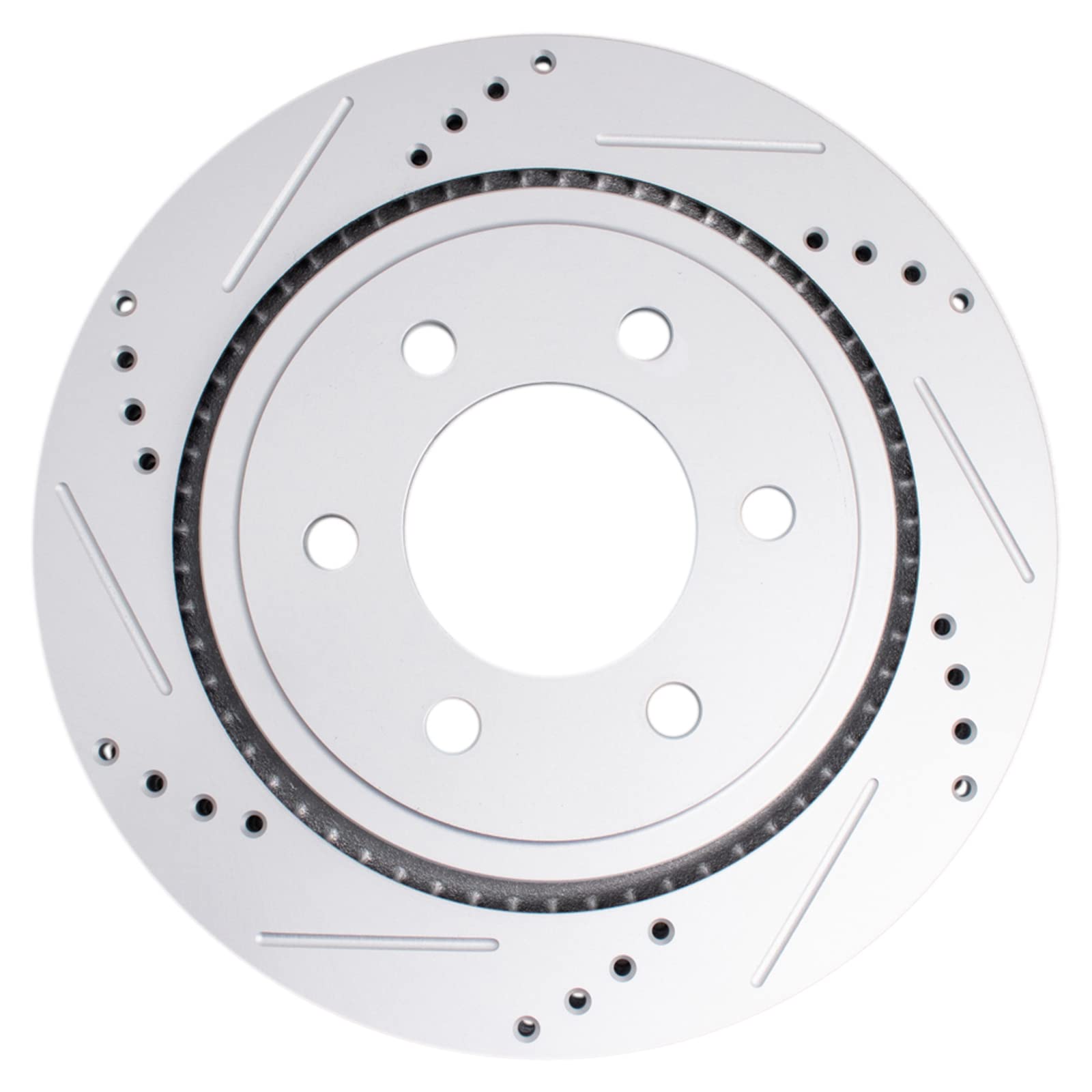 Trq Rear Performance Brake Rotors Set Premium G-Coated Cross Drilled & Slotted Compatible With 2015-2017 Ford F-150