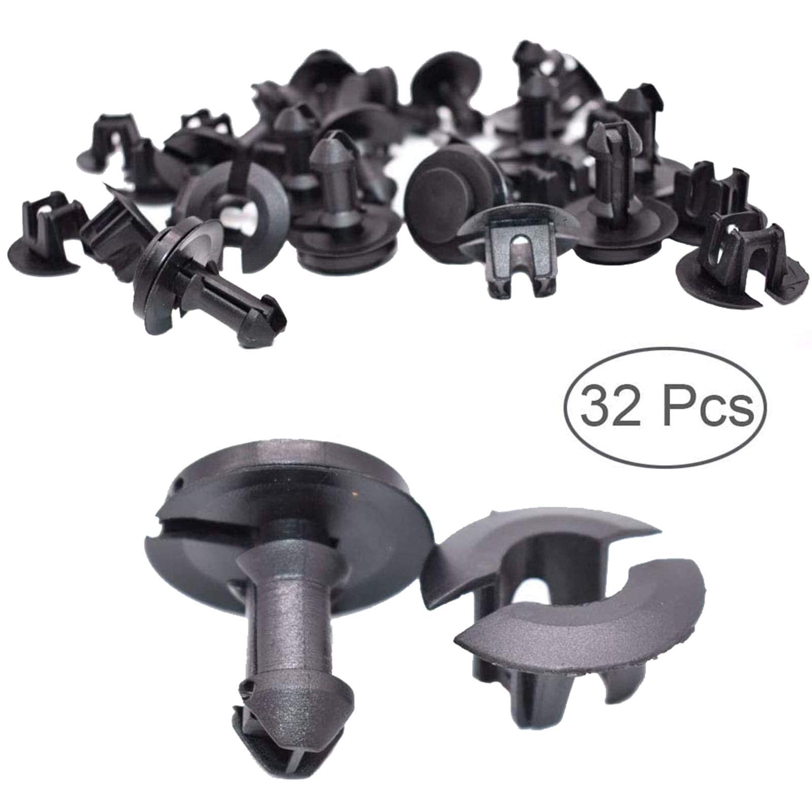 (Pack Of 32) Front Air Deflector Retainer Clip & Grommets - Front Air Dam And Front Lower Bumper Clips For Gmc Sierra Chevrolet