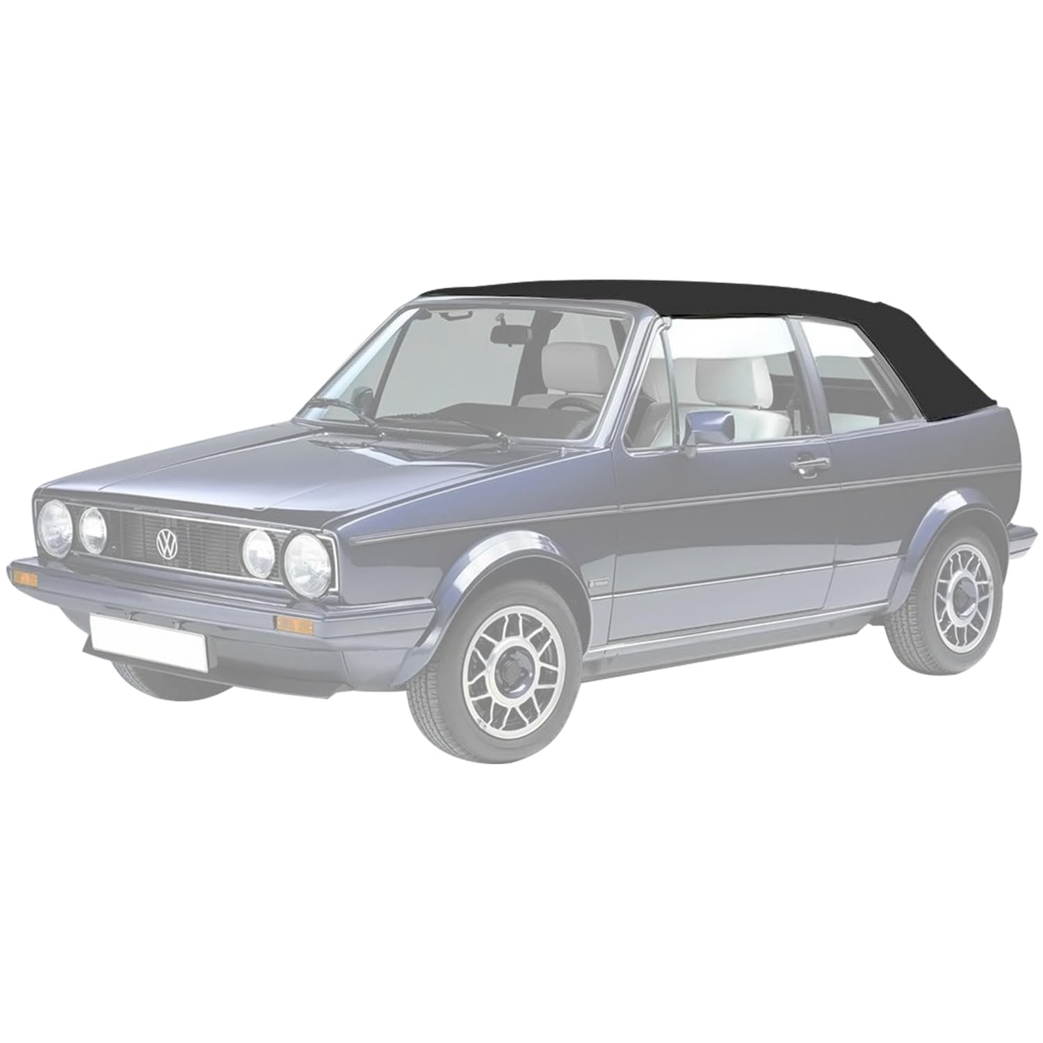 Sierra Auto Tops Convertible Top for Volkswagen Cabrio 1980-1993, Black Vinyl