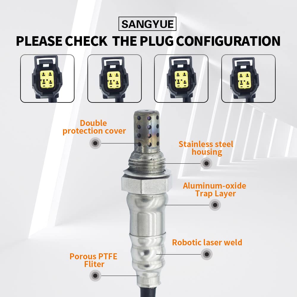 Sangyue 4PCS Oxygen Sensor 1 & 2 for 2002-2010 Dodge Ram 1500 2500 3500 3.7L/5.7L/5.9L/8.3L Upstream + Downstream