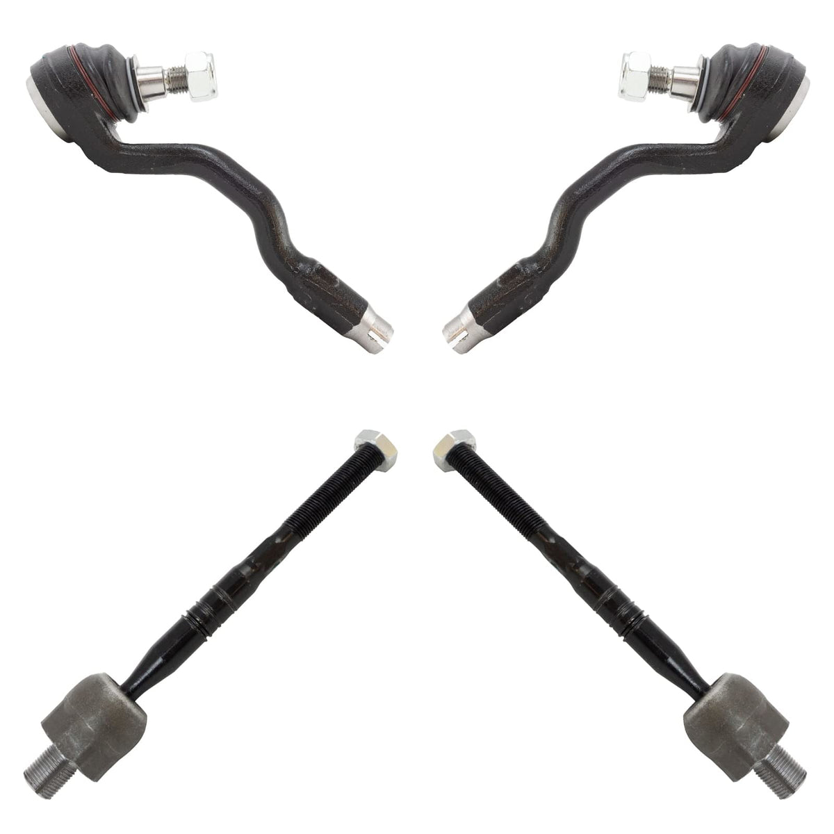 Trq Front Tie Rod Set Compatible With 2007-2013 Bmw X5 2008-2014 X6
