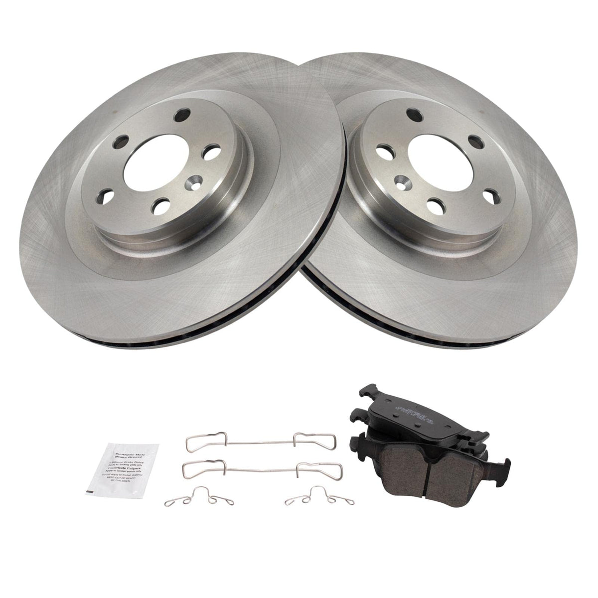 Trq Rear Brake Pad & Rotor Kit Brake Pads Brake Rotor Ceramic Compatible With 2019-2020 Volvo S60 2017-2020 S90 V60 2020 V60 Cro