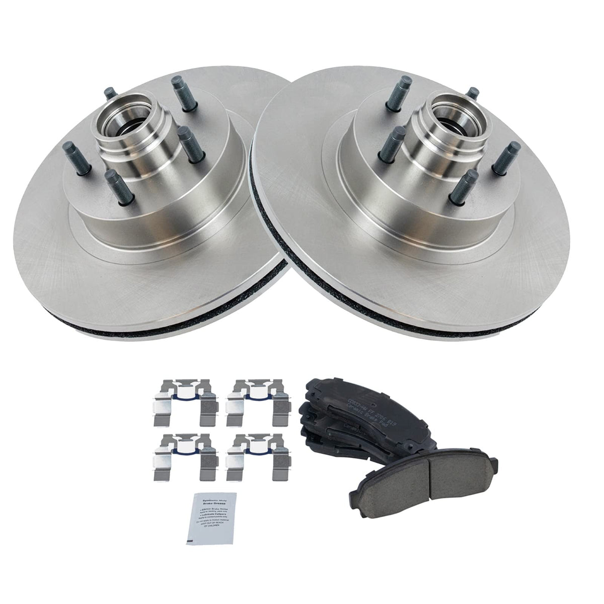 Trq Front Brake Pad & Rotor Kit Brake Pads Brake Rotor Ceramic Compatible With 2001-2003 Ford Explorer Sport 2001-2005 Explorer