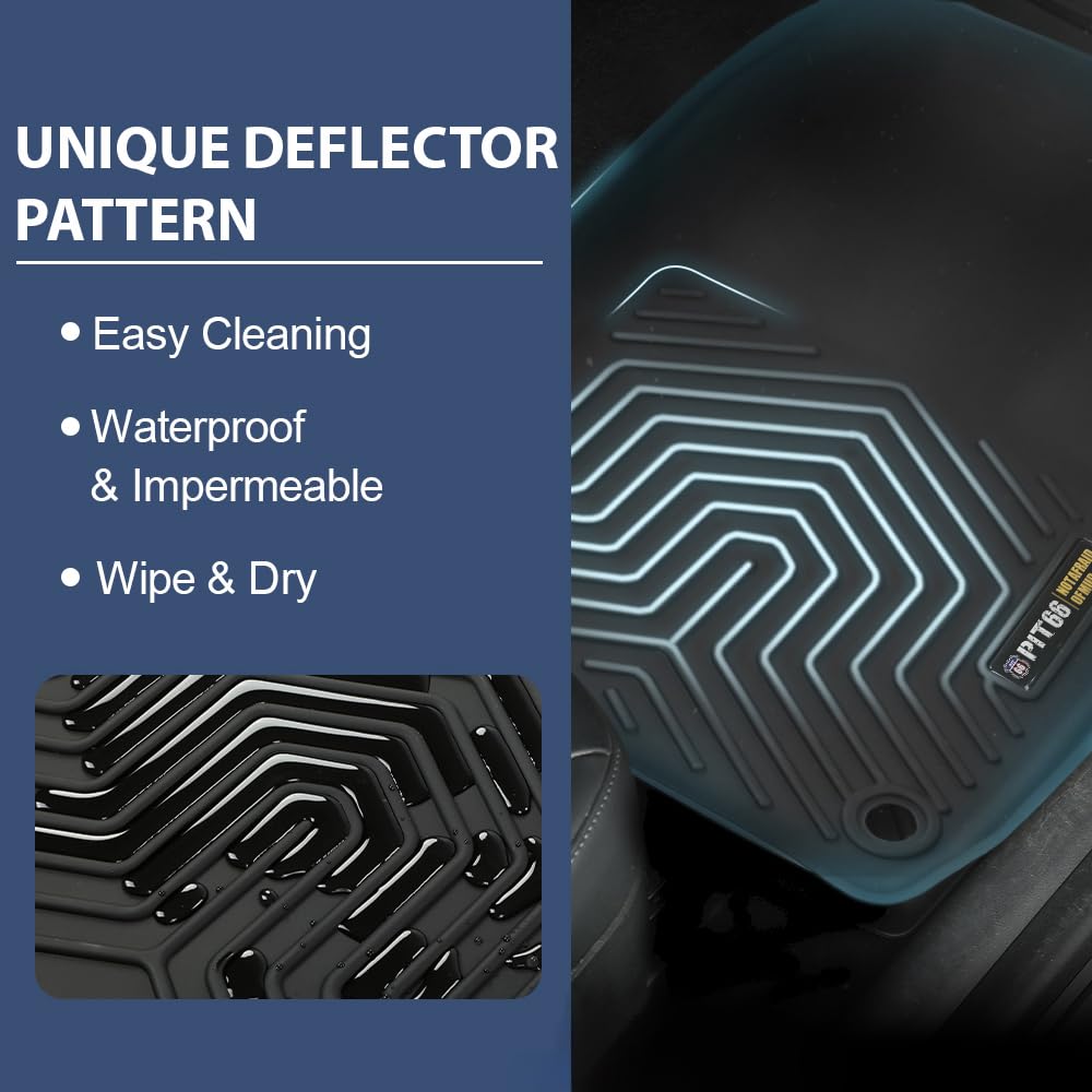 Pit66 Floor Mats Cargo Liner Compatible With Honda Civic Sedan 4-Door 2016-2021/Fit Hatchback 2016-2021/Fit Coupe 2Door 2016-202