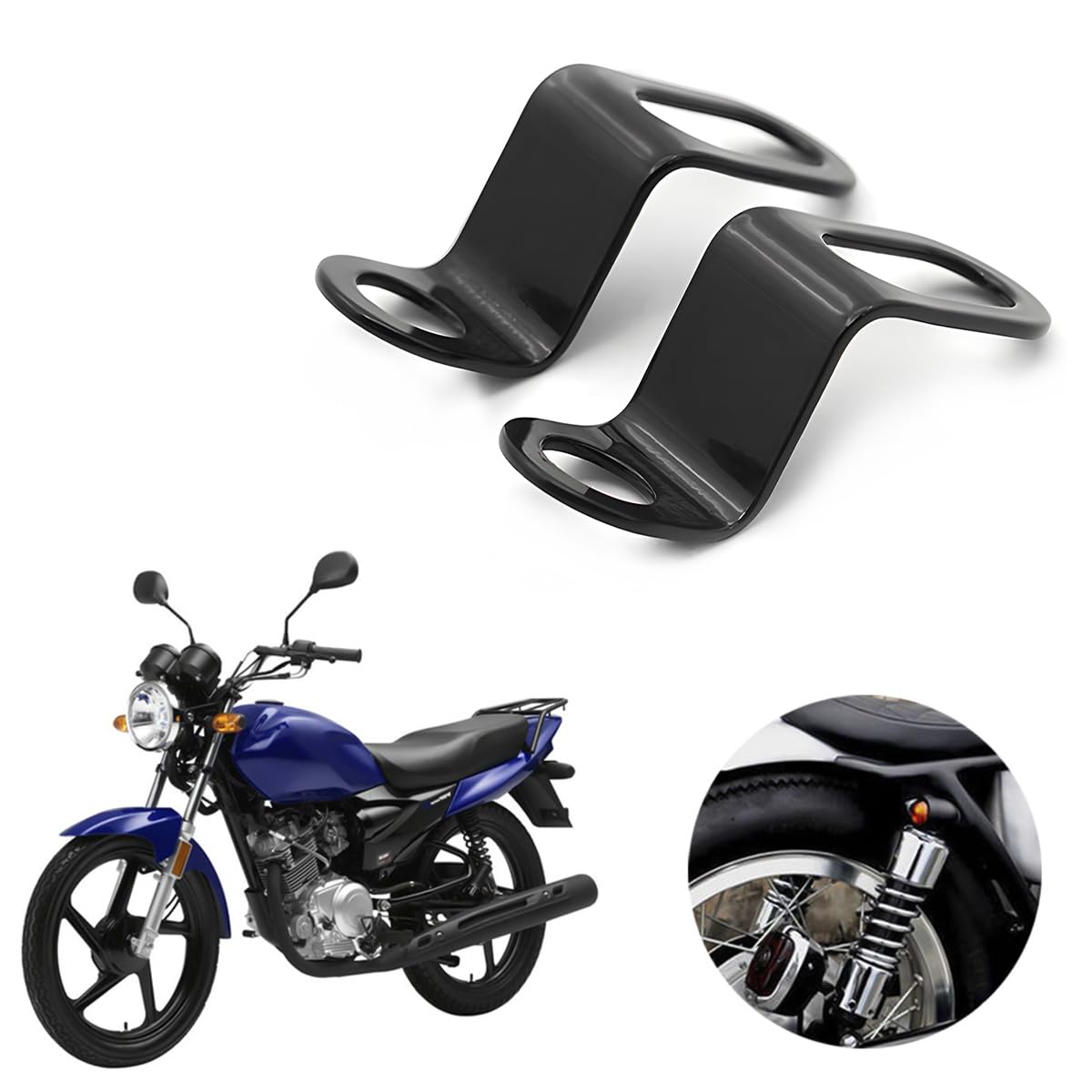 AUCELI Rear Turn Signals Brackets, 2PCS Motorcycle Rear Indicator Light Relocation Holder, Universal L Shape 12mm Hole Shock Bra