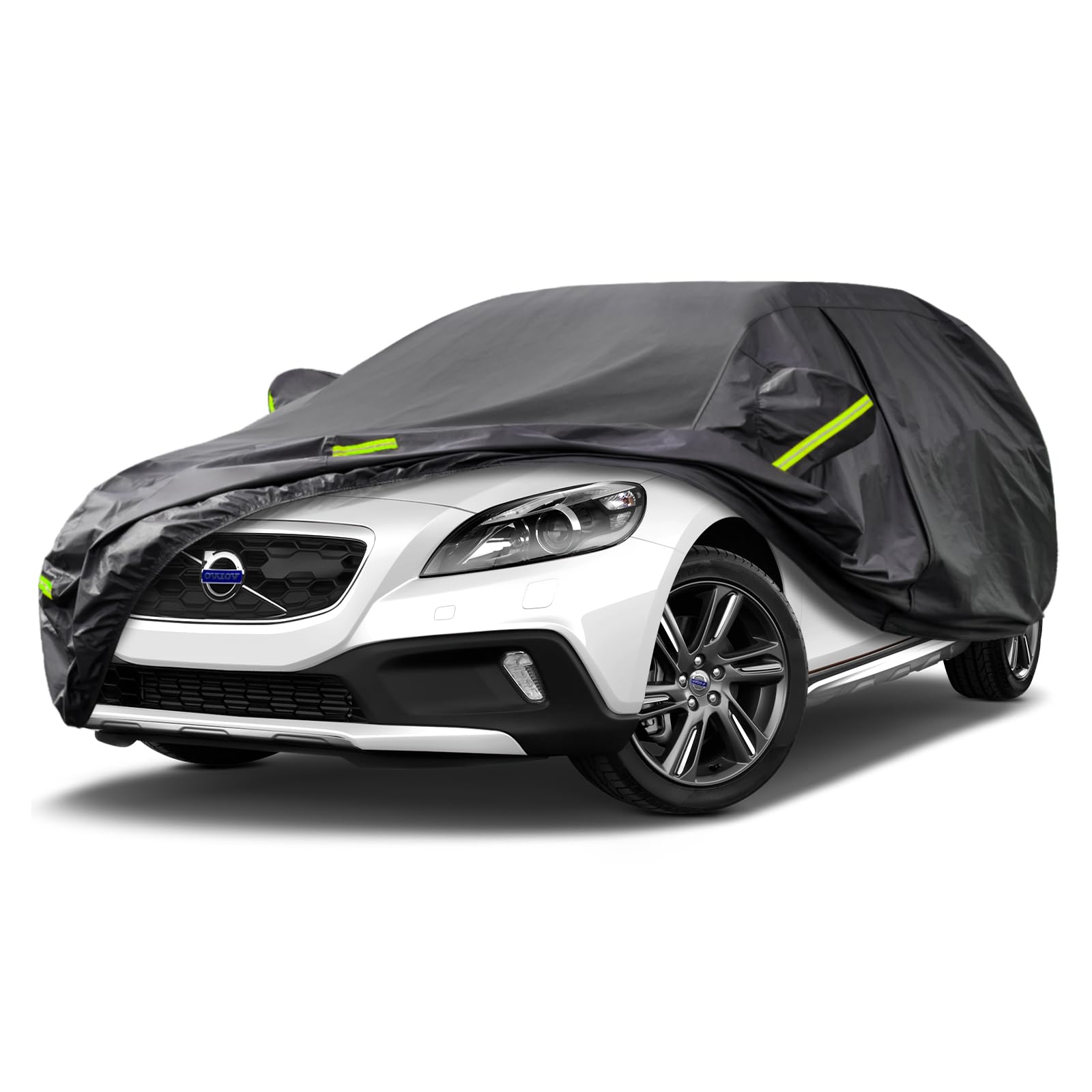 Kaugung 7 Layers Car Cover Custom Fit Volvo V40 (1995-2020), Waterproof All Weather Resistant Outdoor Indoor Sun Rain Dust Snow