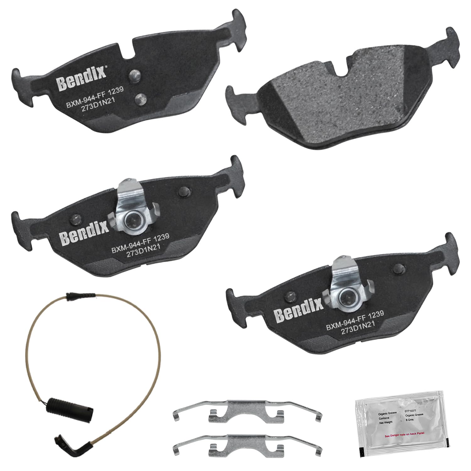 Bendix Priority1 Cfm1239 Semi-Metallic Rear Brake Pads For Bmw 525I 2003, 530I 2003