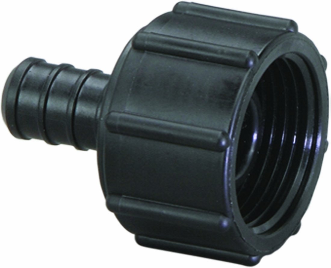 Viega 50023 PureFlow Zero Lead Poly Alloy PEX Crimp Port Adapter with 3/8-Inch by 1/2-Inch Crimp x Manabloc Port, 6-Pack