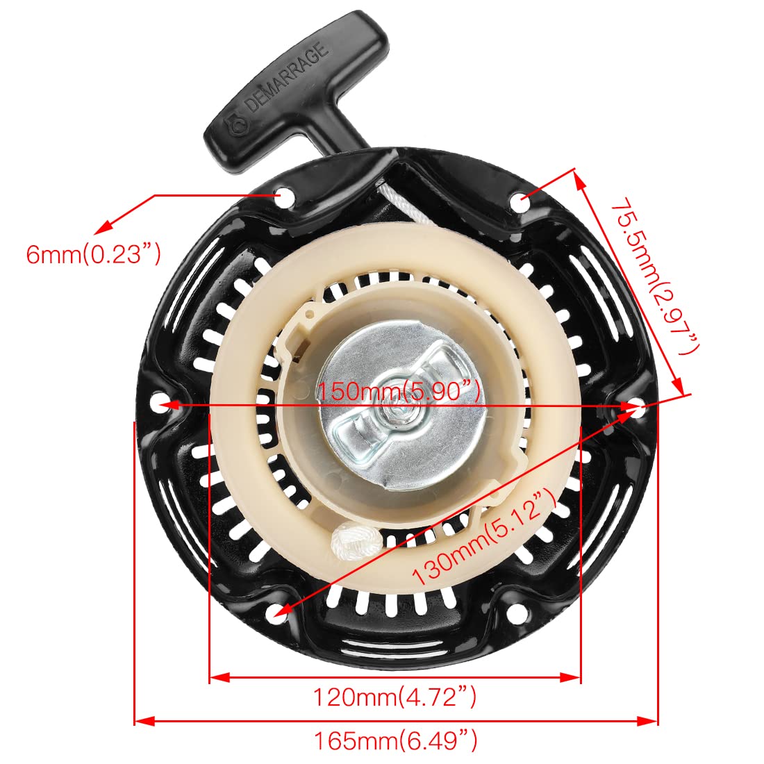 Fvrito Pull Start Recoil Starter Assembly For Predator 79Cc 98Cc 99Cc 100Cc 2.8Hp 3.0Hp Coleman Ct100U Cc100X Ck100 Sk100 Mini B