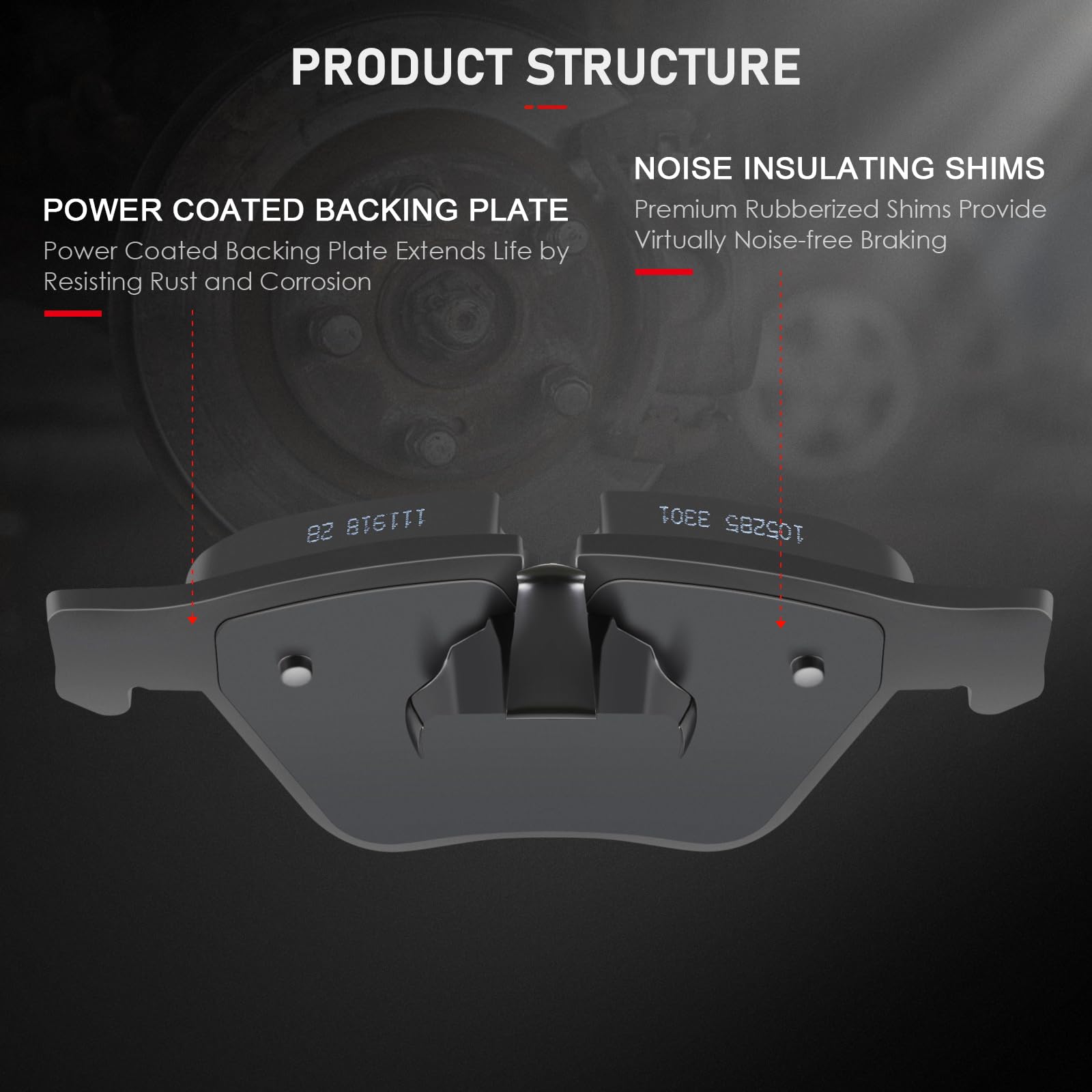 Cciyu 8Pcs Front & Rear Ceramic Brake Pads Kits For Bmw 128I, 325I, 328I & X1