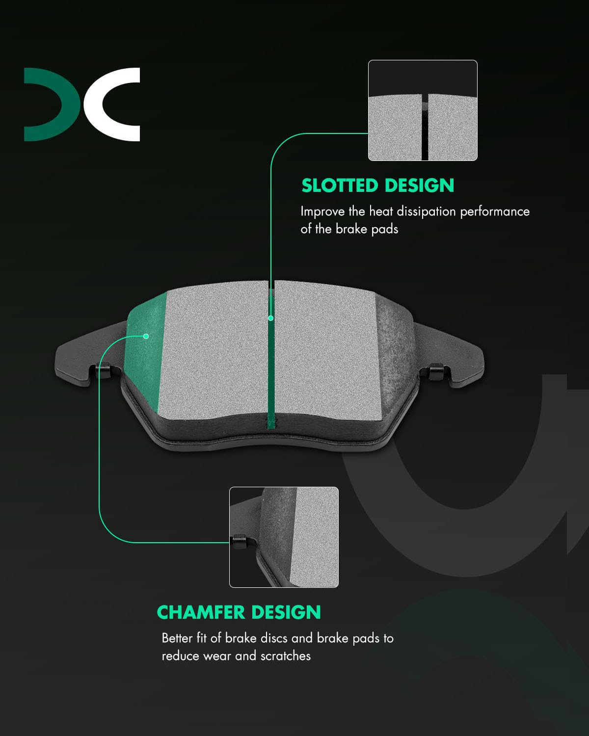 Scitoo D1456 D1107 Front Rear Brake Pads Sets Fit For Audi A3 / A3 Quattro,For Vw For Eos/For Golf/For Gti,For Volkswagen For Je