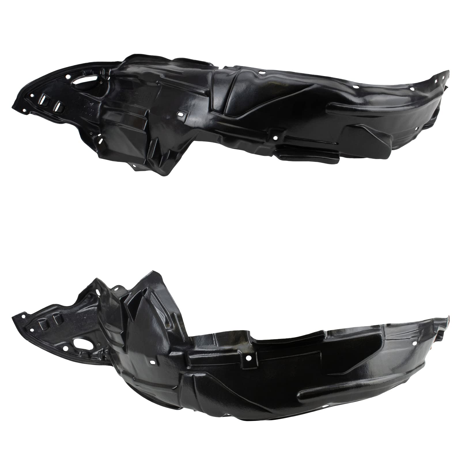 Trq Front Inner Fender Liner Set Compatible With 2006-2011 Honda Civic Ho1248130 Ho1249130 Ho1250106 Ho1251106