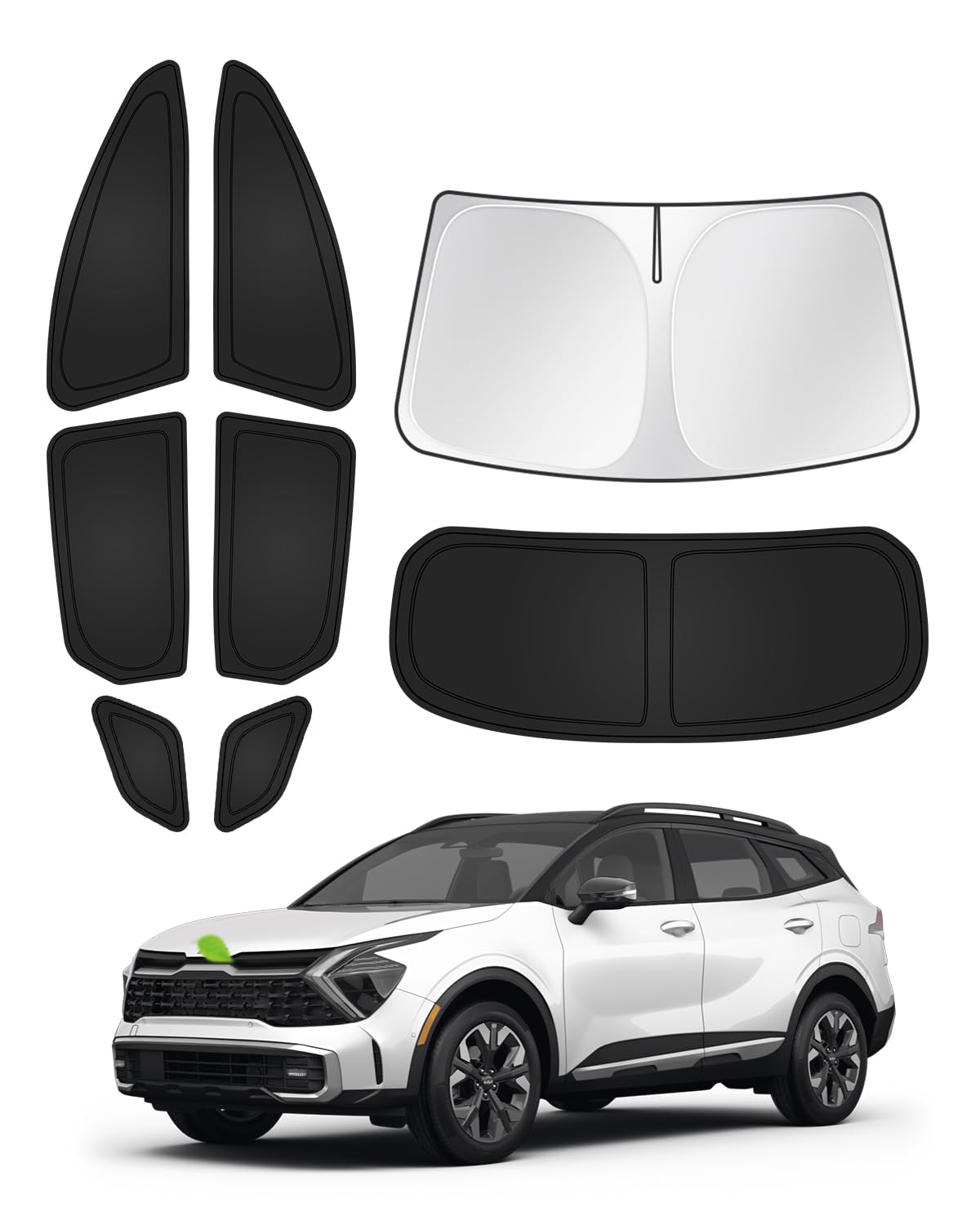 Canvcle Sunshades For 2023-2025 Kia Sportage Accessories Windshield Sun Shade Side Rear Window Shade Cover Sun Visor Shield Priv