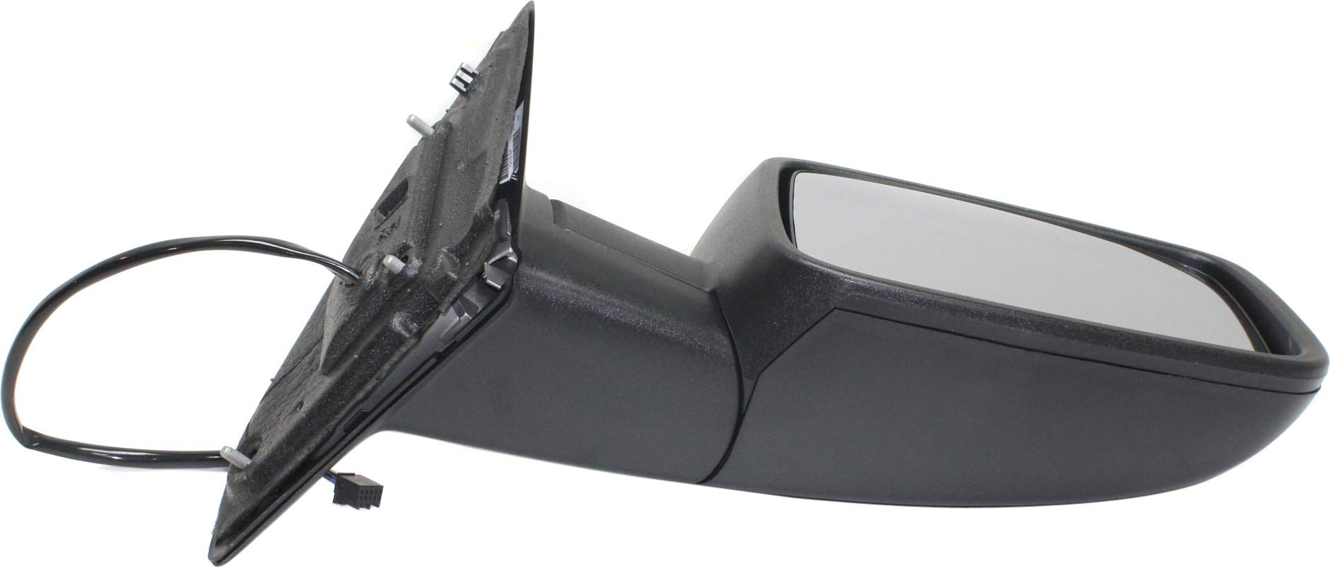 Kool Vue Passenger Side Power Heated Mirror for Ram 1500 2014-2018 Manual Fold Without Signal Light & Puddle Lamp Textured With Remote Entry Group Package, w/o Towing Package