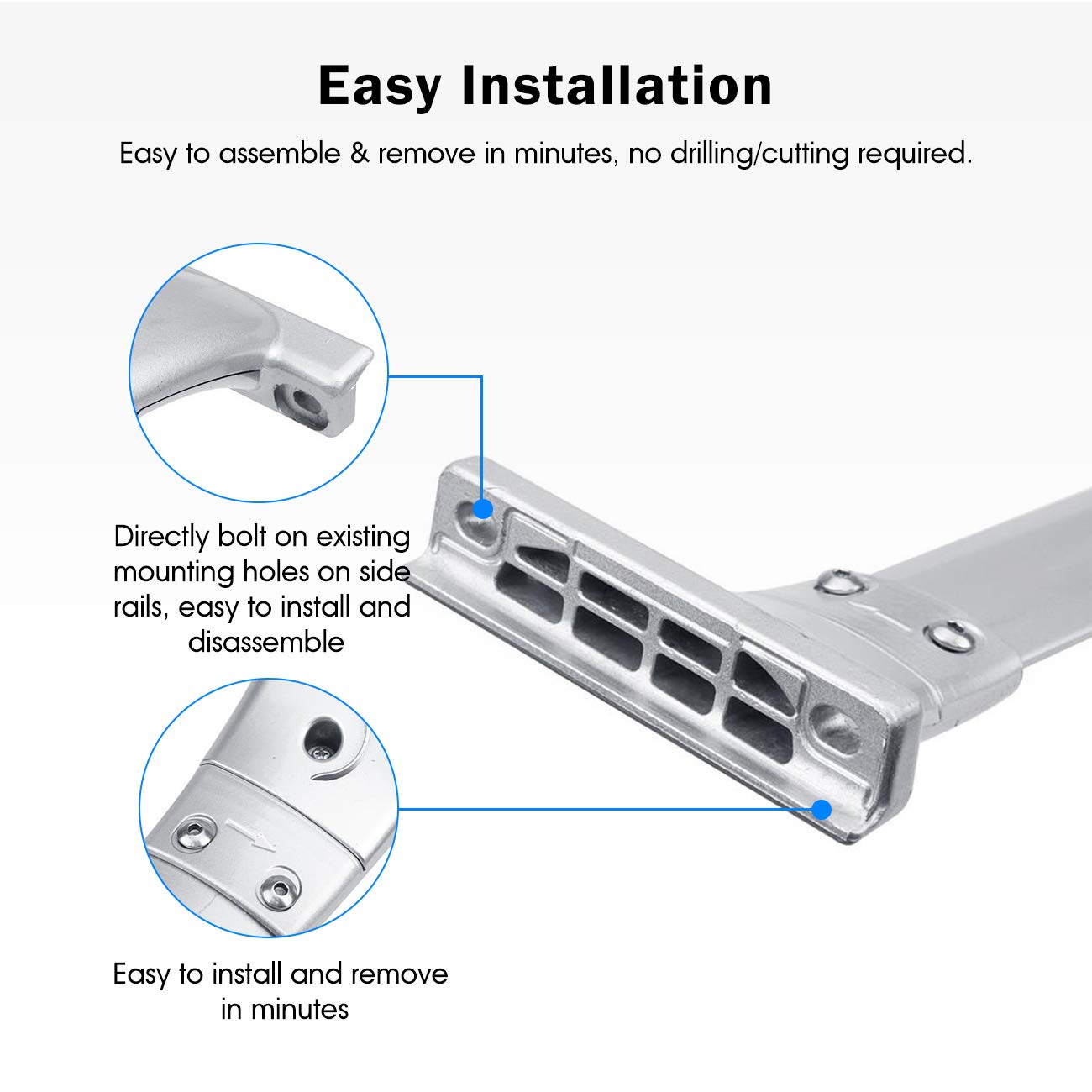 Partol Roof Rack Cross Bars for Pathfinder 2013-2021Aluminum Roof Rail Luggage Rack Cargo Carrier for Snowboard Canoe Kayak Bike - Silver