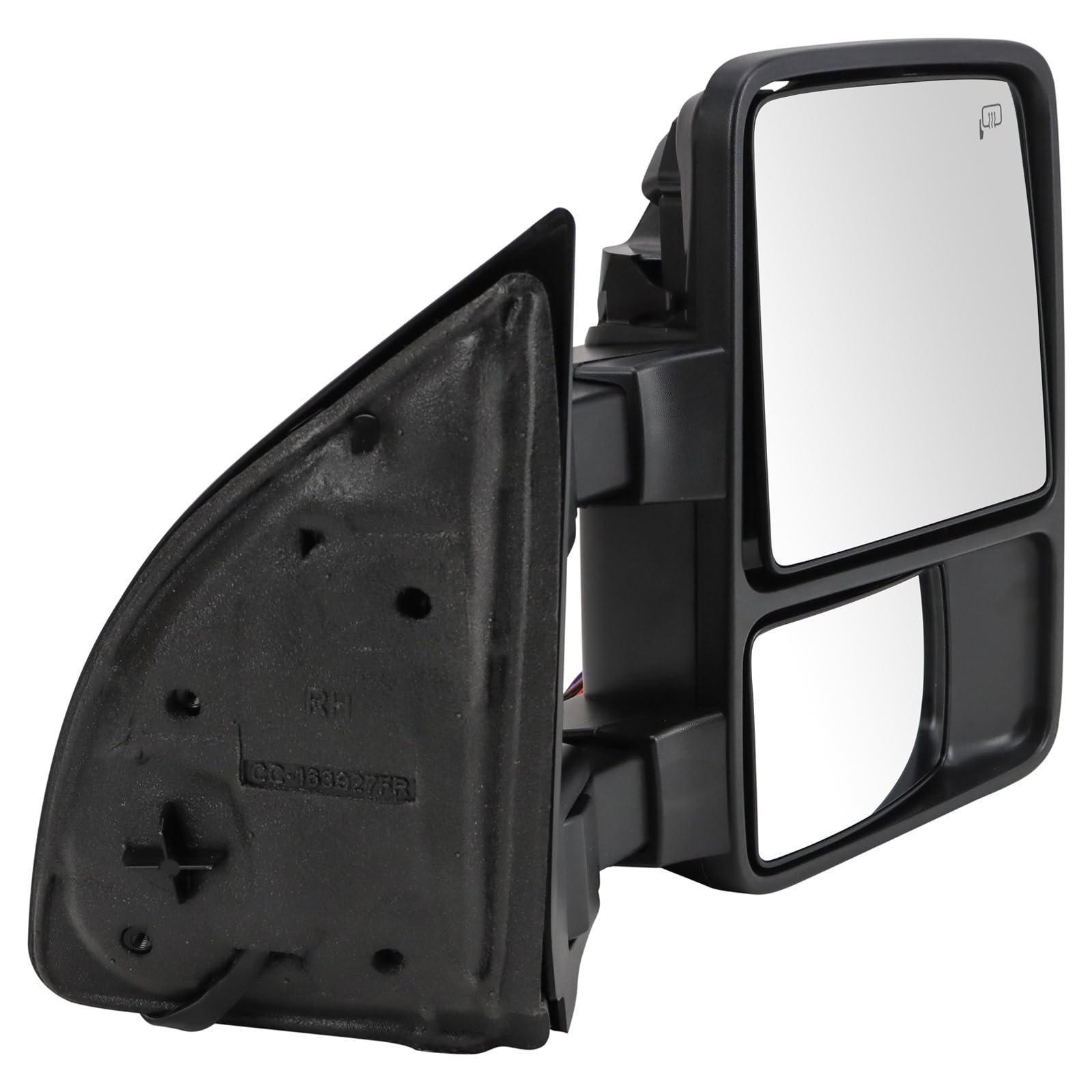 Trq Right Mirror With Heat Power Folding Passenger Side Compatible With 2008 Ford F-250 Super Duty F-350 Super Duty Fo1321427