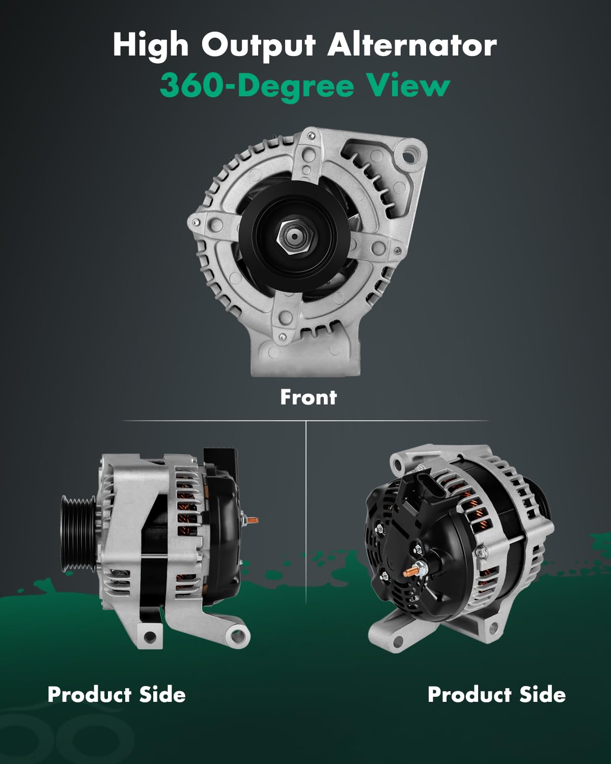 SCITOO Alternator Fits for Buick LeSabre & for Pontiac Bonneville, 2004-2005, V6 3.8L - 12V 140Amp CW 6 Groove Pulley, Replace O