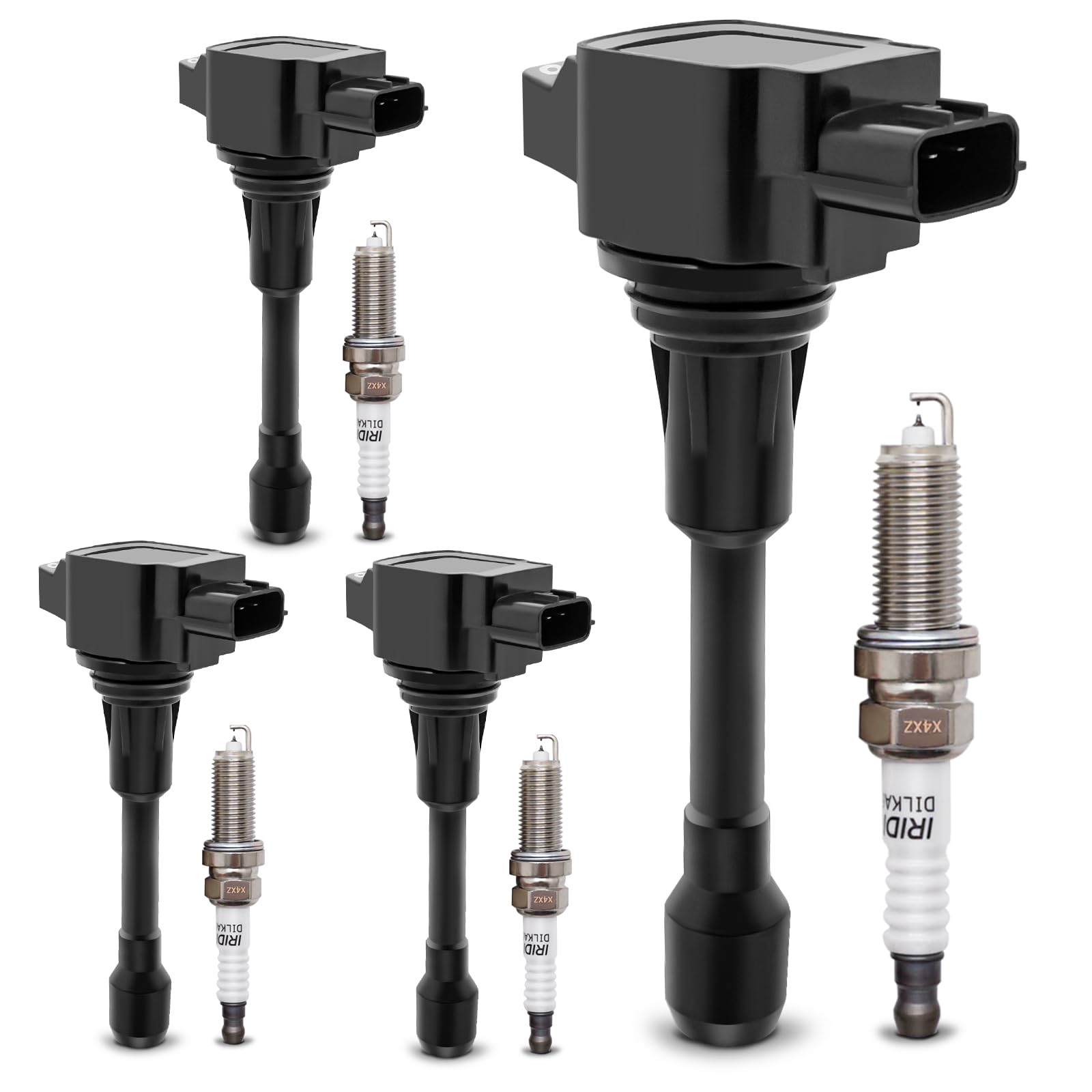 Uf549 Ignition Coil Packs & 9029 Double Iridium Spark Plug Compatible With 2007-2019 Nissan Altima Versa Sentra Rogue Cube Nv200