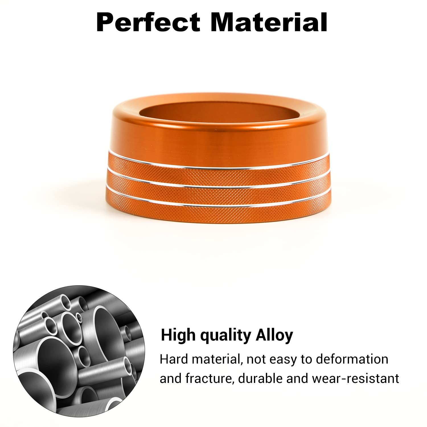 Voodonala For Dodge Ram Aluminum Gear Shift Shifter Switch Transmission Gear Selector Shift Lever Gearstick Knob Coverfor 2013-2017 Dodge Ram Interior Accessories,Orange 1Pc