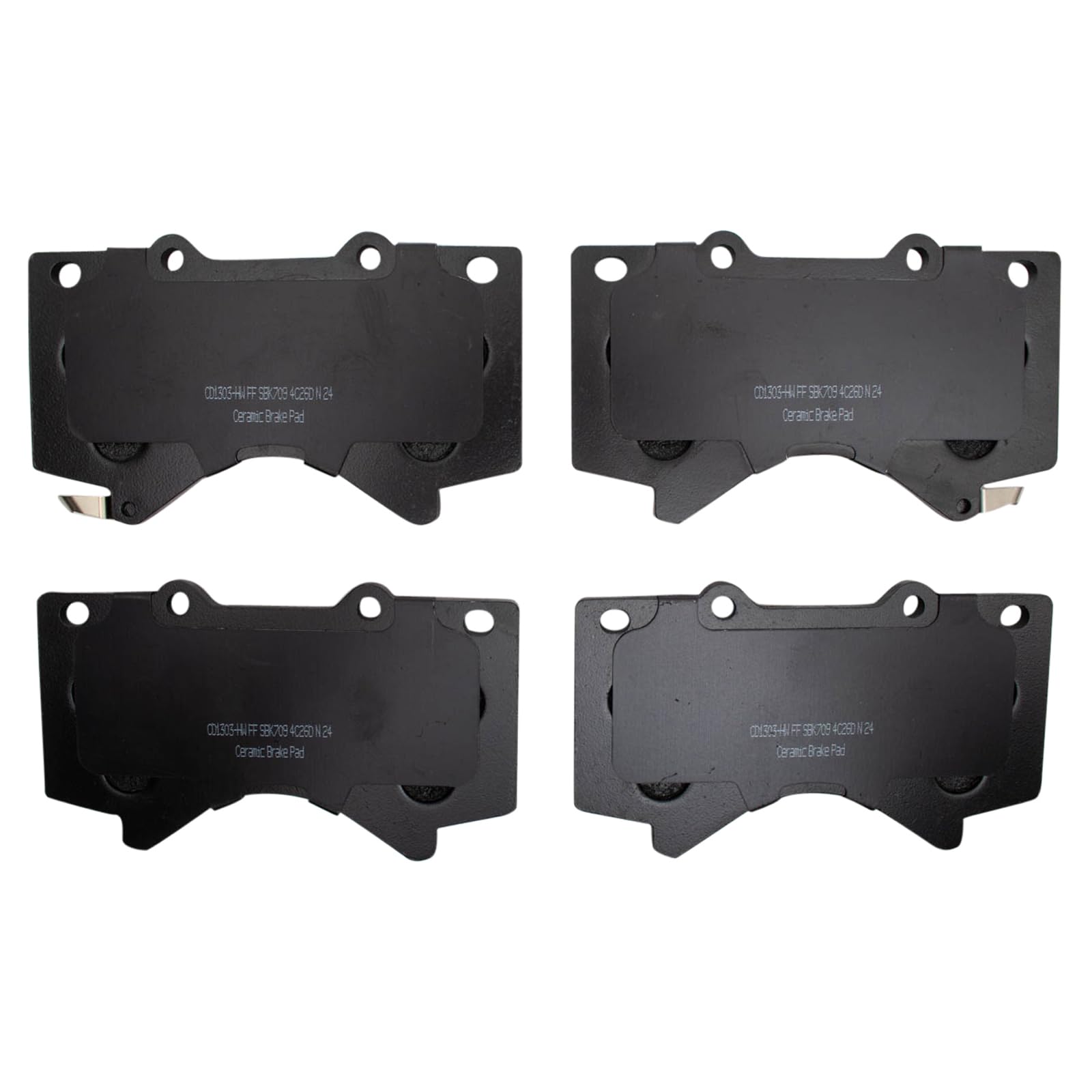 TRQ Front Brake Pads Ceramic Compatible with 2008-2021 Lexus LX570 Toyota Land Cruiser Sequoia 2007-2021 Tundra