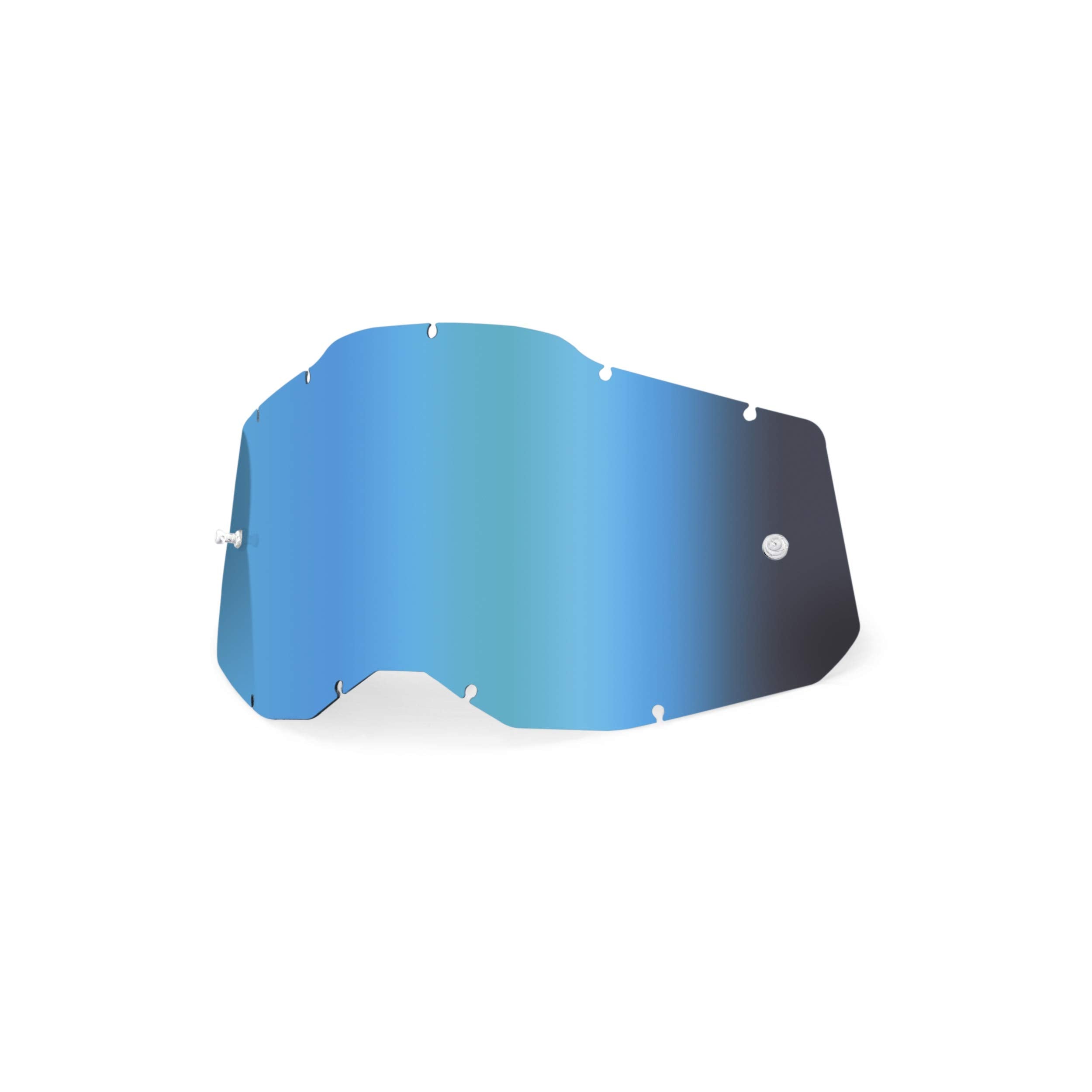 100% Goggle Replacement Lens (Blue Mirror/Smoke Base) Racecraft 2, Accuri 2, Strata 2 Compatible