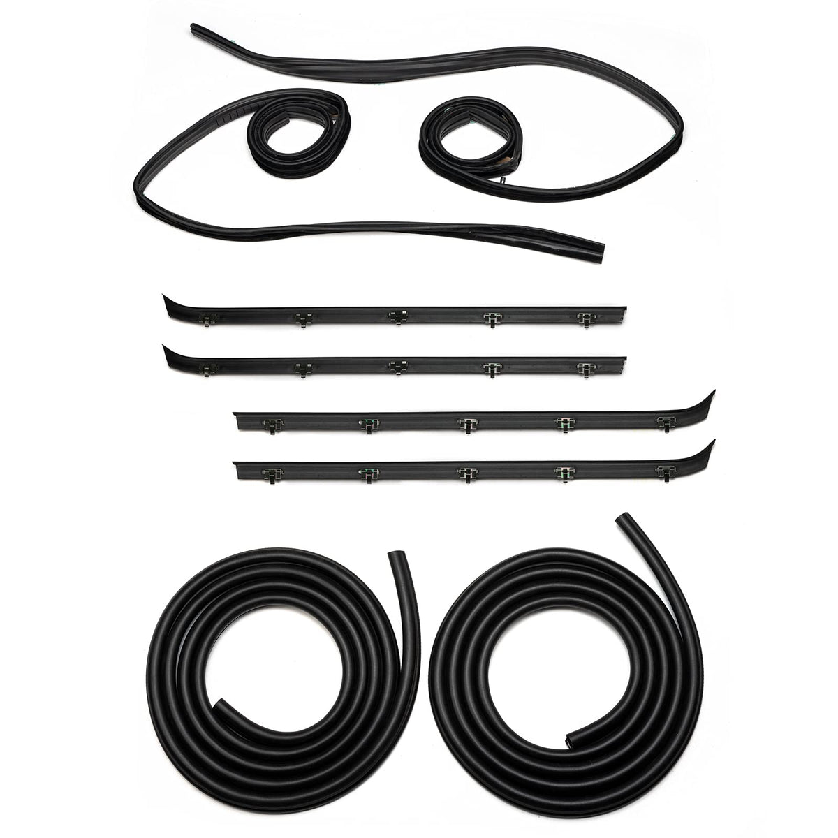 Weileite Front Door Window Molding Rubber Felt Trim Seal Weatherstrip Kit Compatible With Gmc C1500 C2500 C3500 K1500 K2500 K3500 Jimmy Chevy C10 C20 C30 K10 K20 K30 Blazer Suburban V1500 R1500 Truck