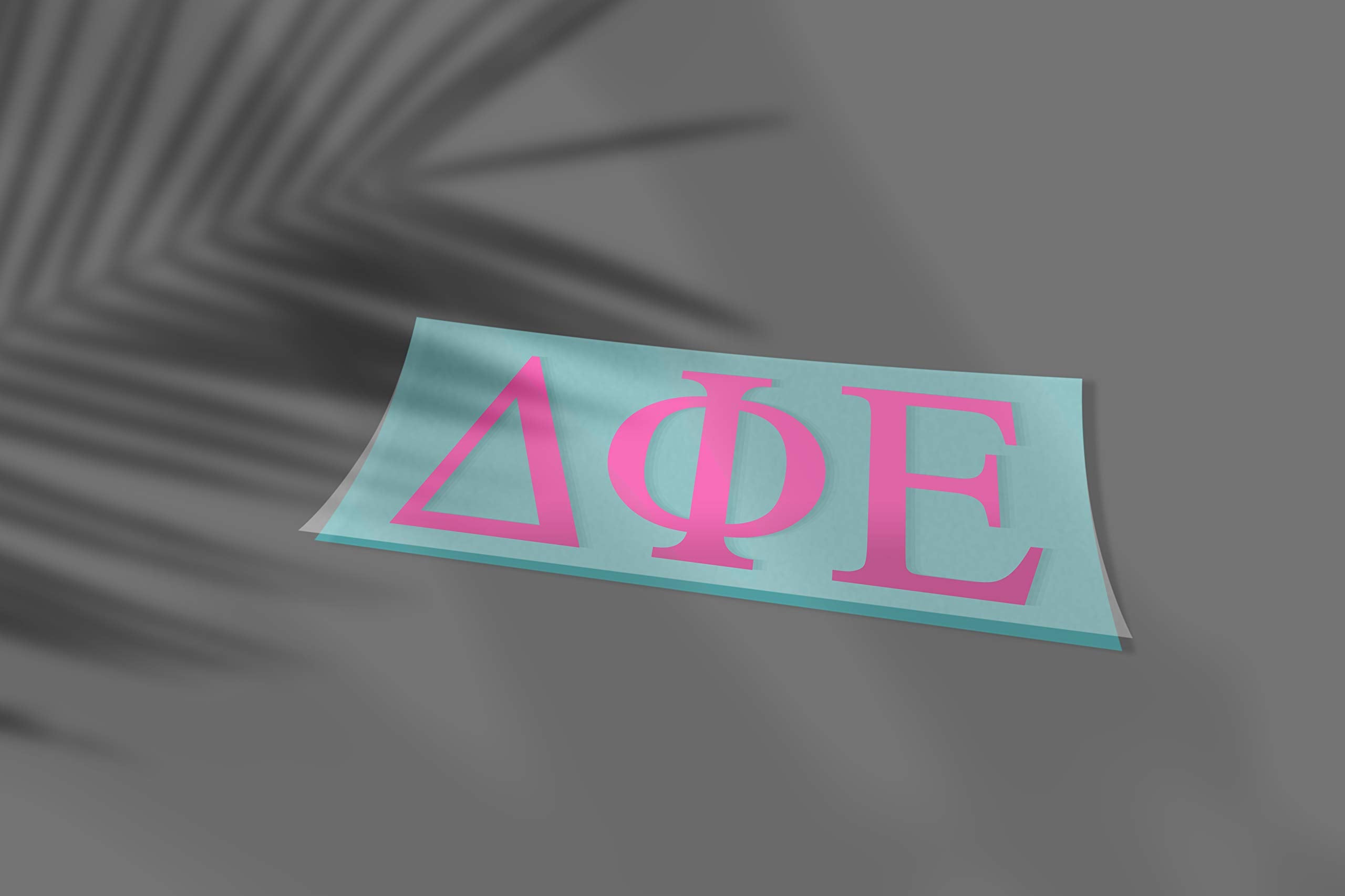 Pro-Graphx Delta Phi Epsilon Greek Sorority Sticker Decal, 2.5 Inches Tall, Pink