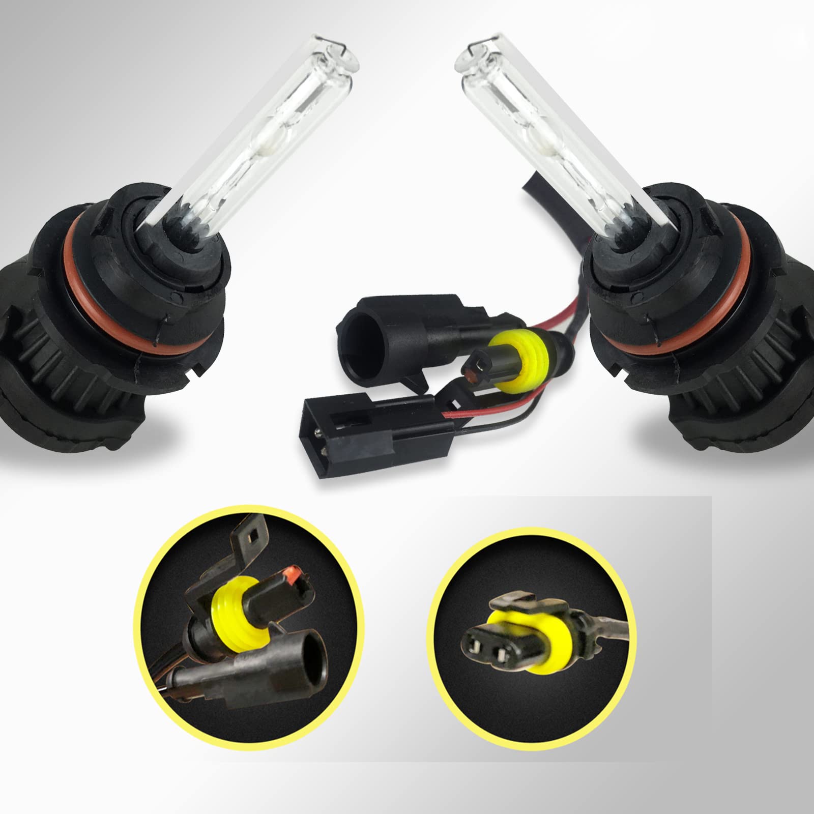 Innovited HID Xenon 9004 9007 Pink Bi xenon HILO HID Replacement Bulbs (1 Pair)