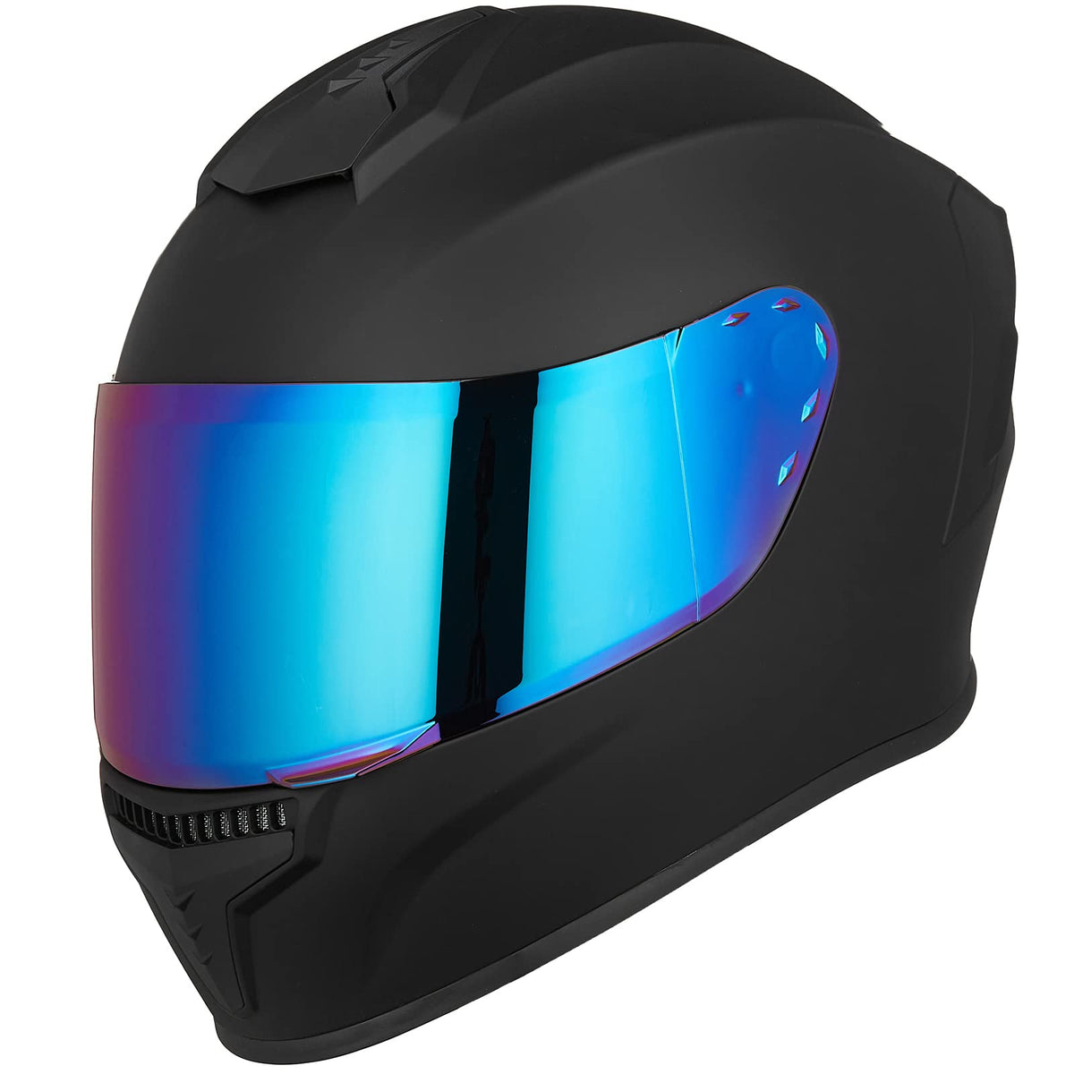 Auboa Full Face Motorcycle Helmet DOT Approved for Men & Women, XL, Matte Black, Model MD-813, ABS Material, Tinted Visor Auboa Full Face Motorcycle Helmet DOT Approved for Men & Women, XL, Matte Black, Model MD-813, ABS Material, Tinted Visor