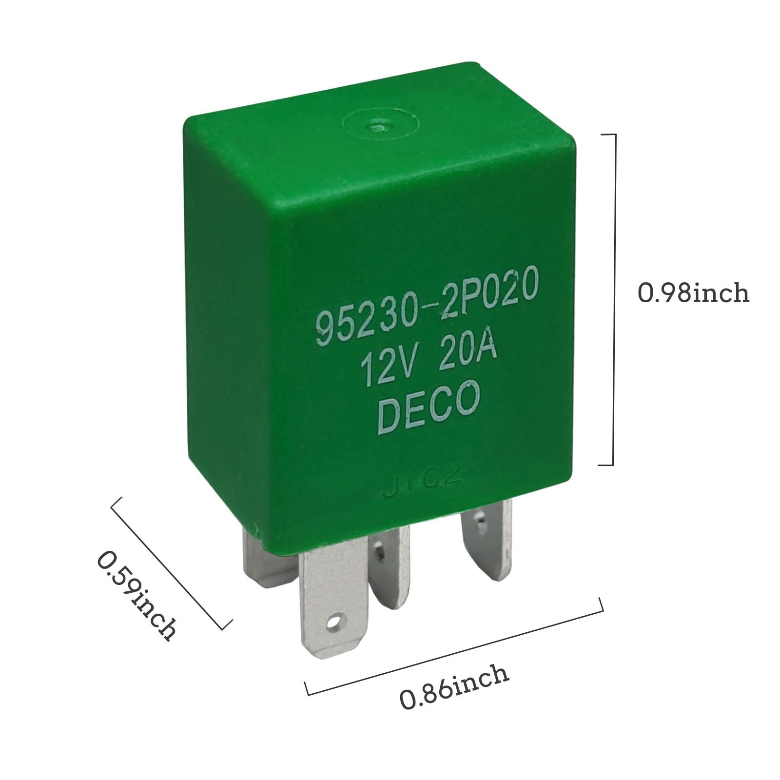 Relay 95230-2P020 (Set Of 2), 4 Pins Multi-Purpose Power Relay 12V 20A, Compatible For Select Hyundai, Kia Vehicles