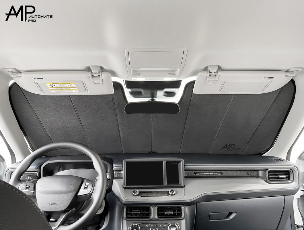 AutoMate Pro Custom Fit Windshield Foldable Sunshade for 2025 Toyota 4Runner SUV, Compact Reflective Block UV Rays Visor Protect