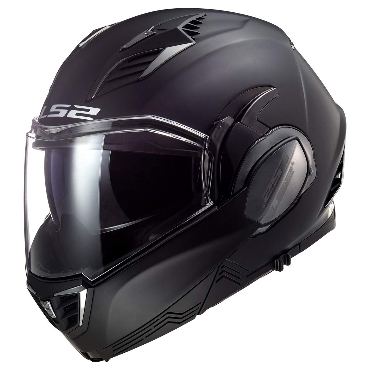 Ls2 Helmets Valiant Ii Blackout Valiant Ii Modular Helmet (Matte Black - X-Small)