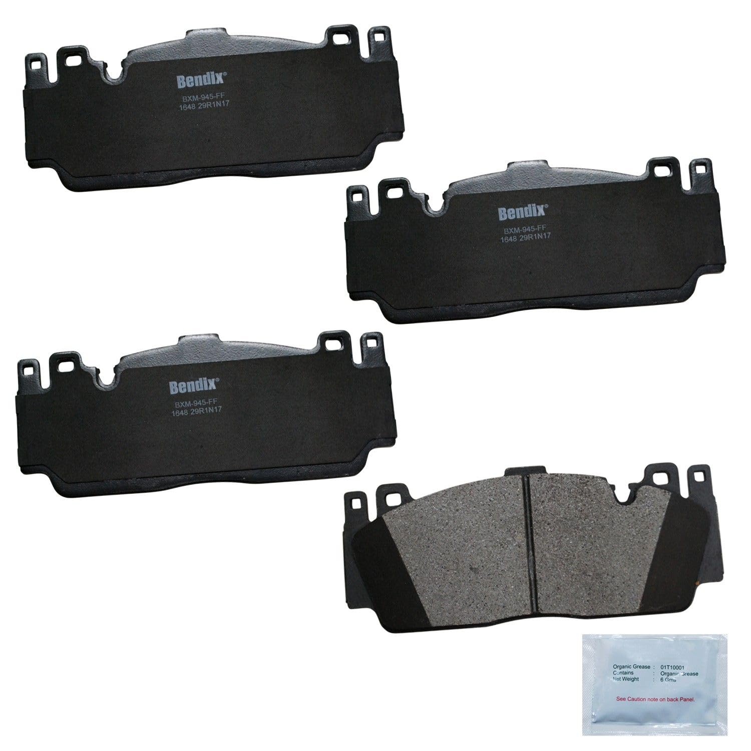 Bendix Priority1 Cfm1648 Semi-Metallic Front Brake Pads For Bmw M3 2018, M5 2017-2012, M6 2017-2012, M6 Gran Coupe 2017-2014