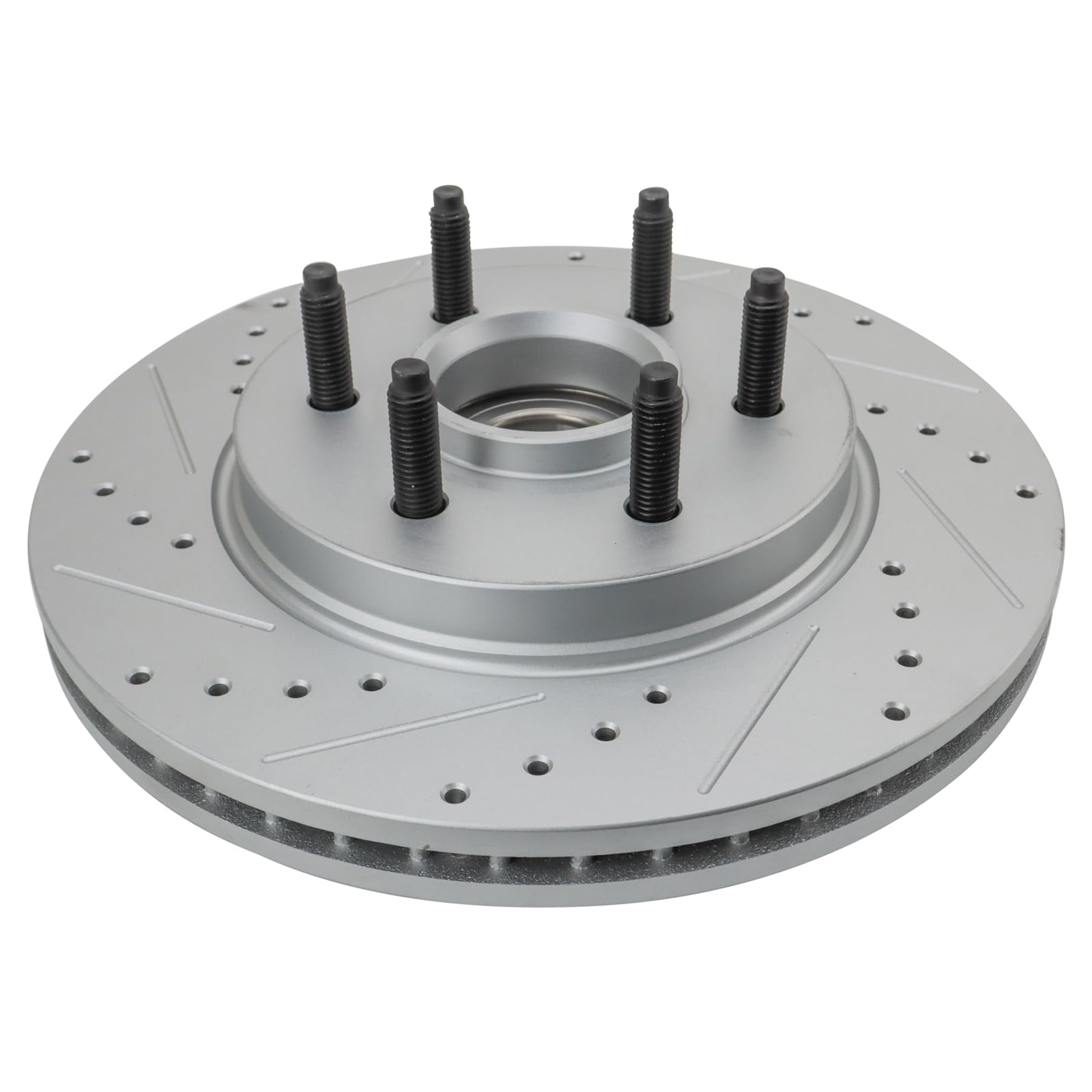 Trq Front Performance Brake Rotors Set Vented Premium G-Coated Compatible With 2004-2008 Ford F-150 2006-2008 Lincoln Mark Lt