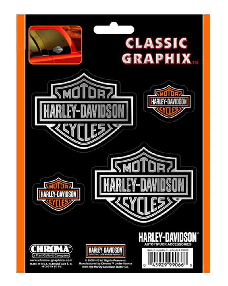 Harley-Davidson Bar & Shield 4-Piece Decal Set Stickers