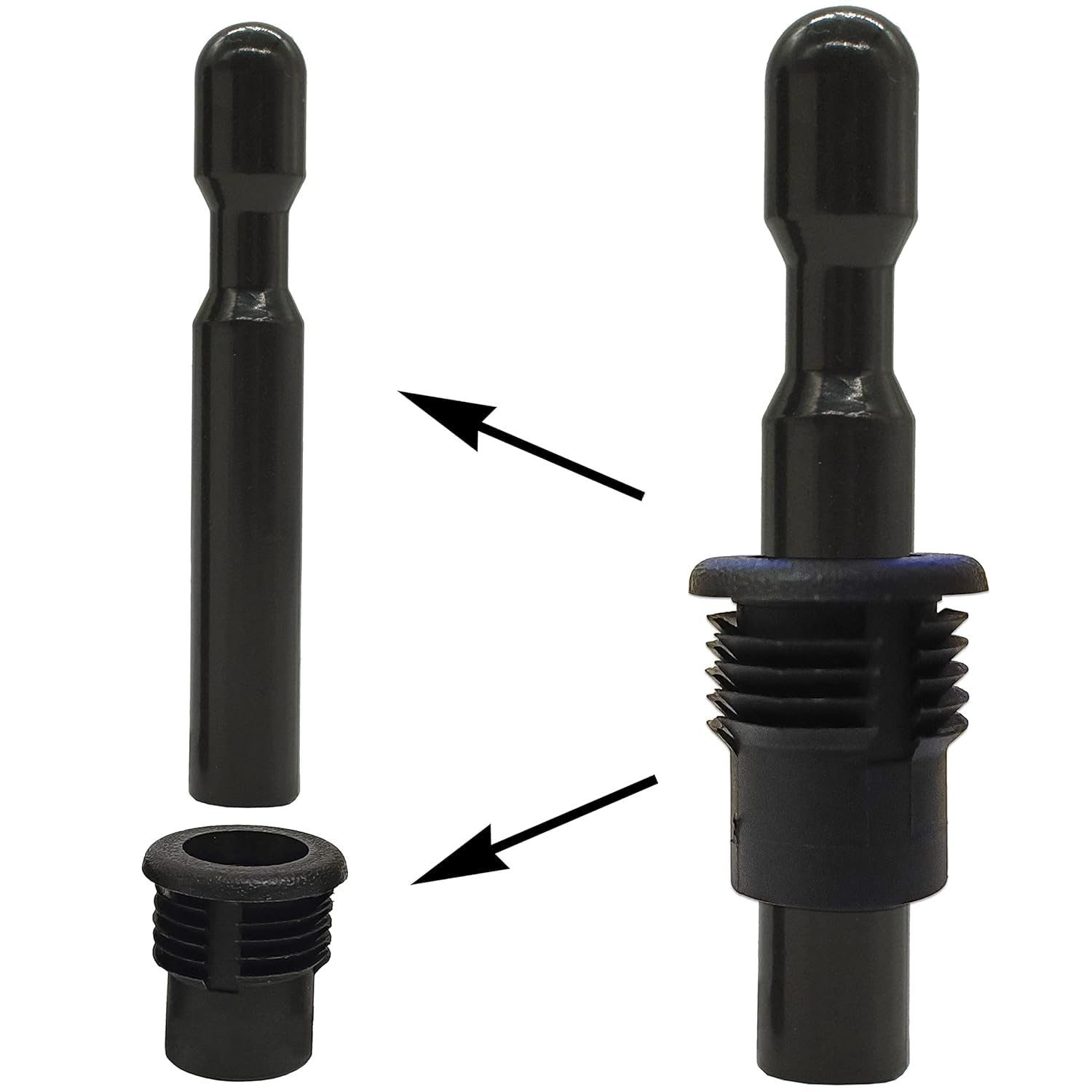 Rldym 1PCS Door Lock Pull Knob Control Post Pin with 1PCS Cover FODZ-5421850-A for Ford F-150 2004-2013, for Explorer 1991-1996,