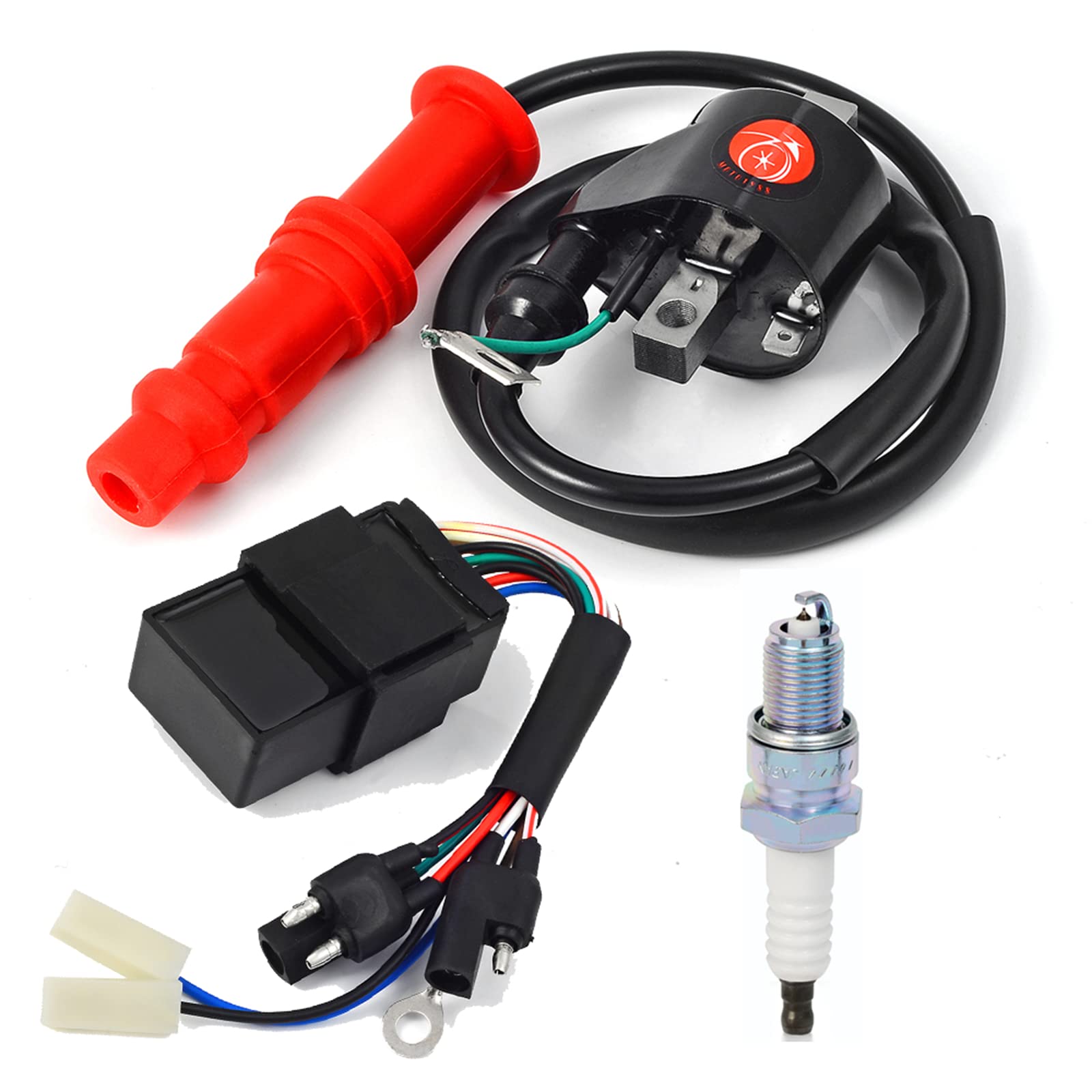 Ignition Coil & Cdi Box(8 Pin/Line )Spark Plug For Polaris Sportsman 500 1996 1997 1998 1999 2000 2001 3085564 3085228