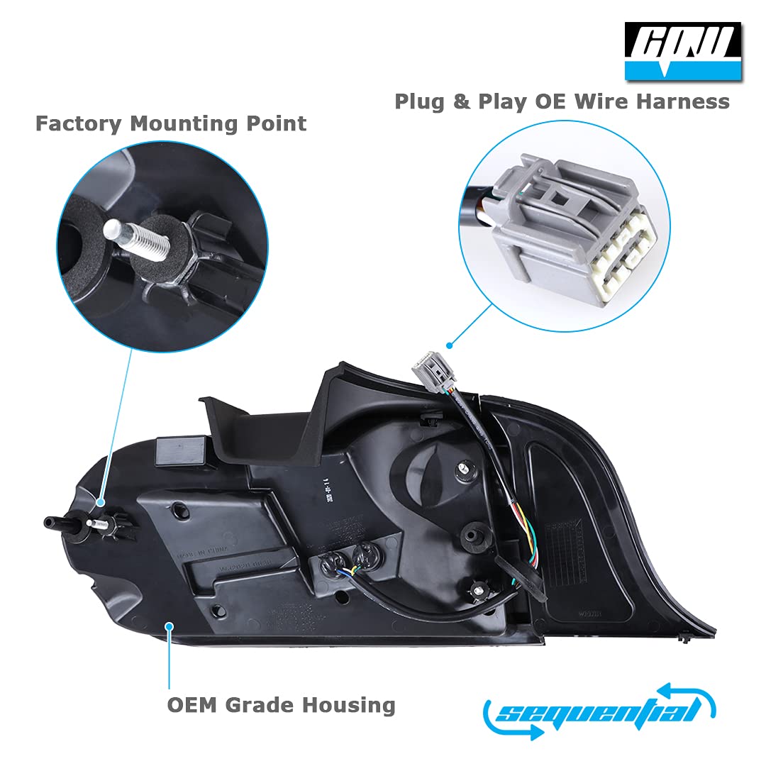 Cpw Led Taillights Fit For 2015-2023 Ford Mustang Coupe & Convertible,Led Functional Rear Lamps For 2016-2020 Ford Mustang Shelby Gt350, Tail Lights For 2020-2023 Mustang Shelby Gt500 (Black/Smoke)