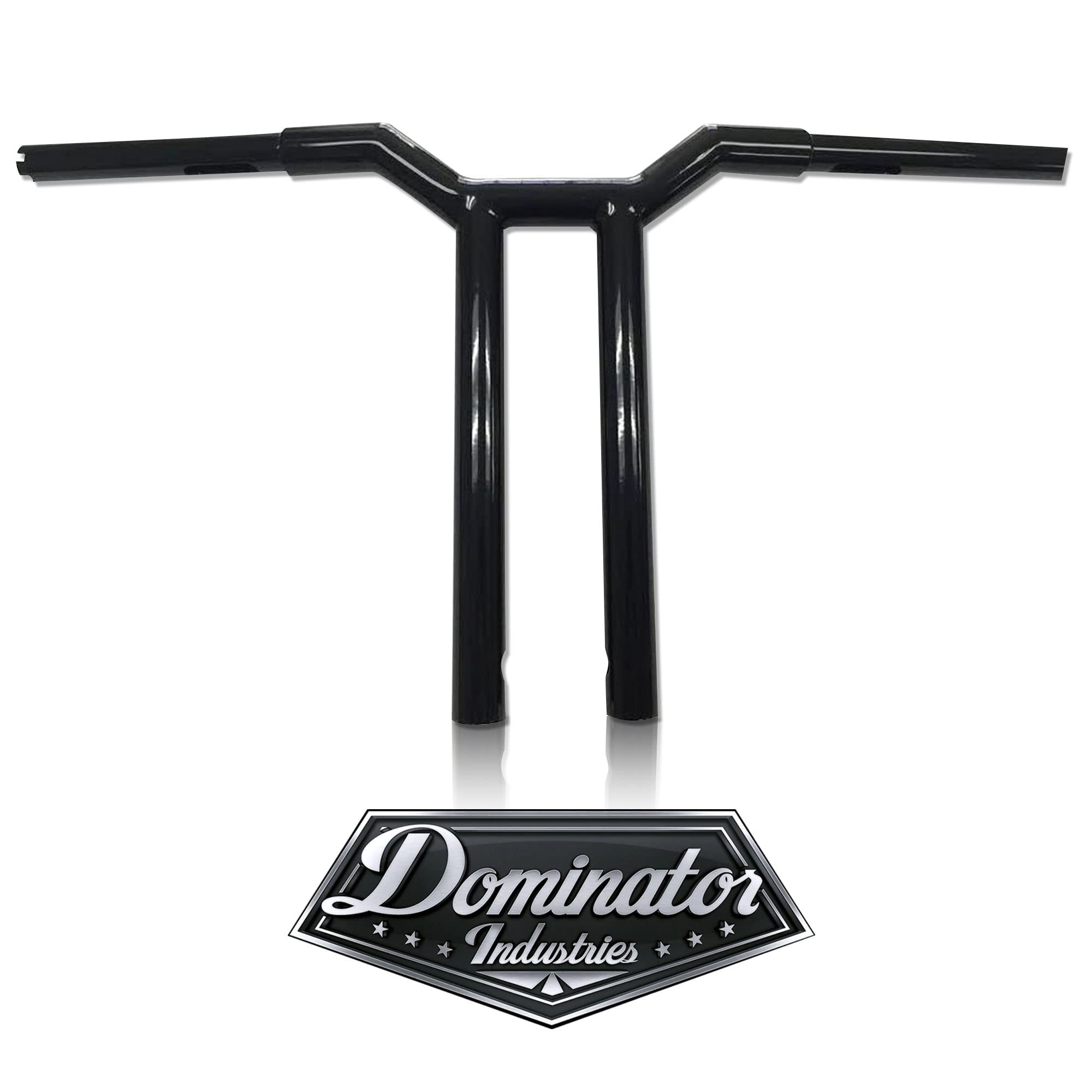 Dominator Industries 1 1/4 Inch Lane Splitter MX-T Bar, 14 Inch, Gloss Black Compatible With 1996-2022 Dyna, Street Bob, Low Rid