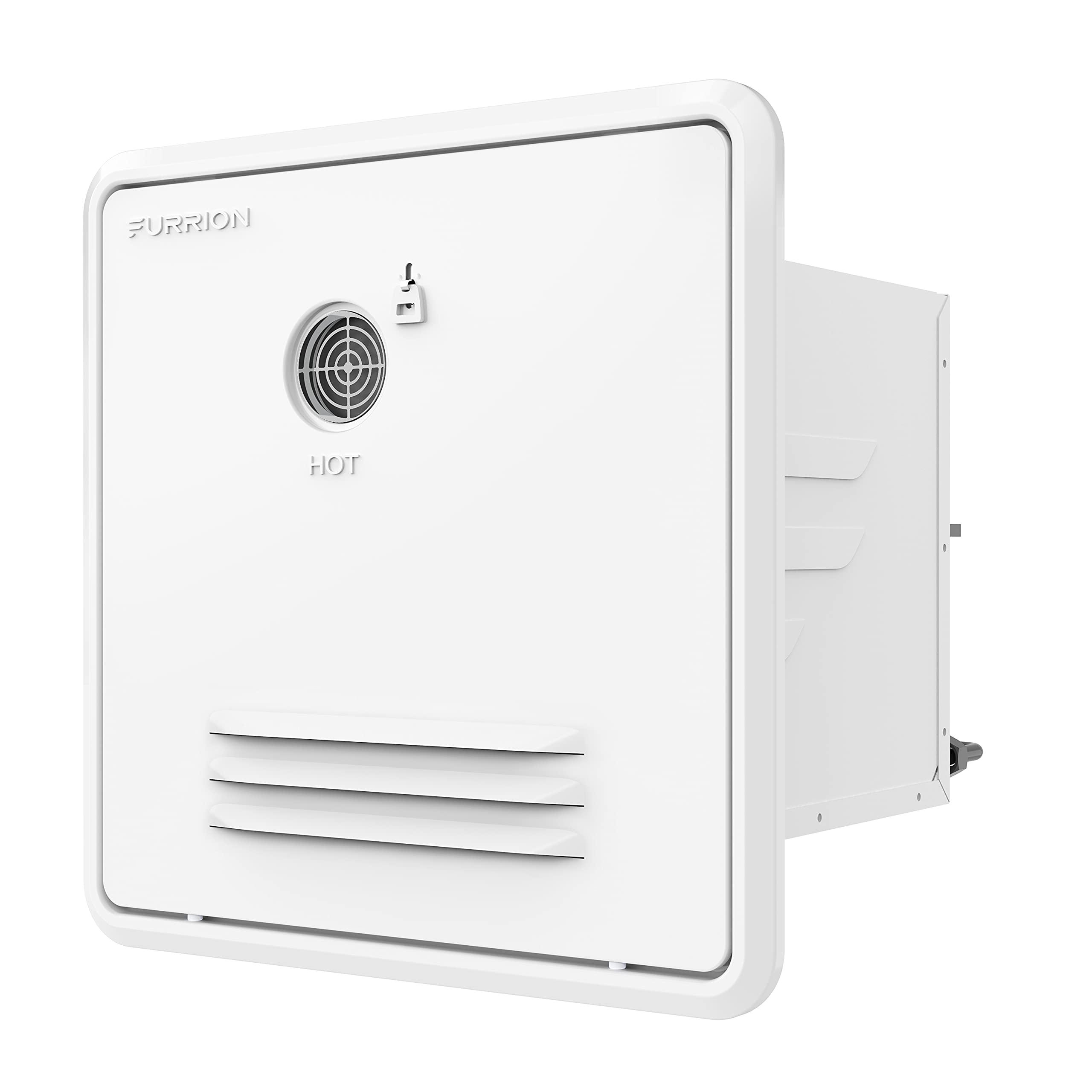 Furrion Rv Tankless Gas 60,000 Btu Water Heater - 18.11'' X 18.11'' White Door - 2.4 Gpm - Vortex Technology Steadies Temperatur