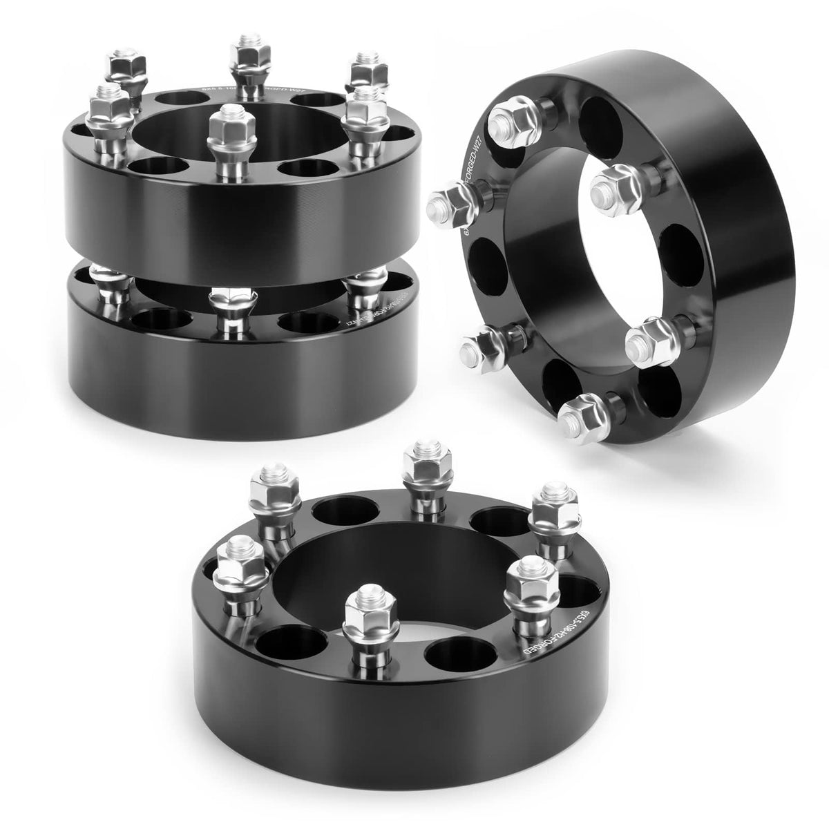 Dynofit 2'' Wheel Spacers 6X5.5 Compatible With Toyota 4Runner Tacoma Fj Cruiser, M12X1.5 Extended Lug Nuts, 108Mm Hub, 6X139.7