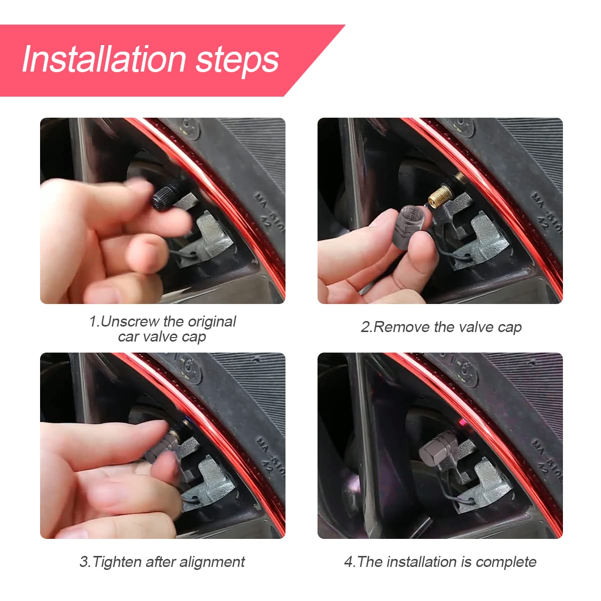 12 Pcs Car Tire Valve Stem Caps, Airtight Caps/Covers, Universal For Cars, Bicycles, Motorcycles, Suvs, Car Accessories For Men Women (Gray)