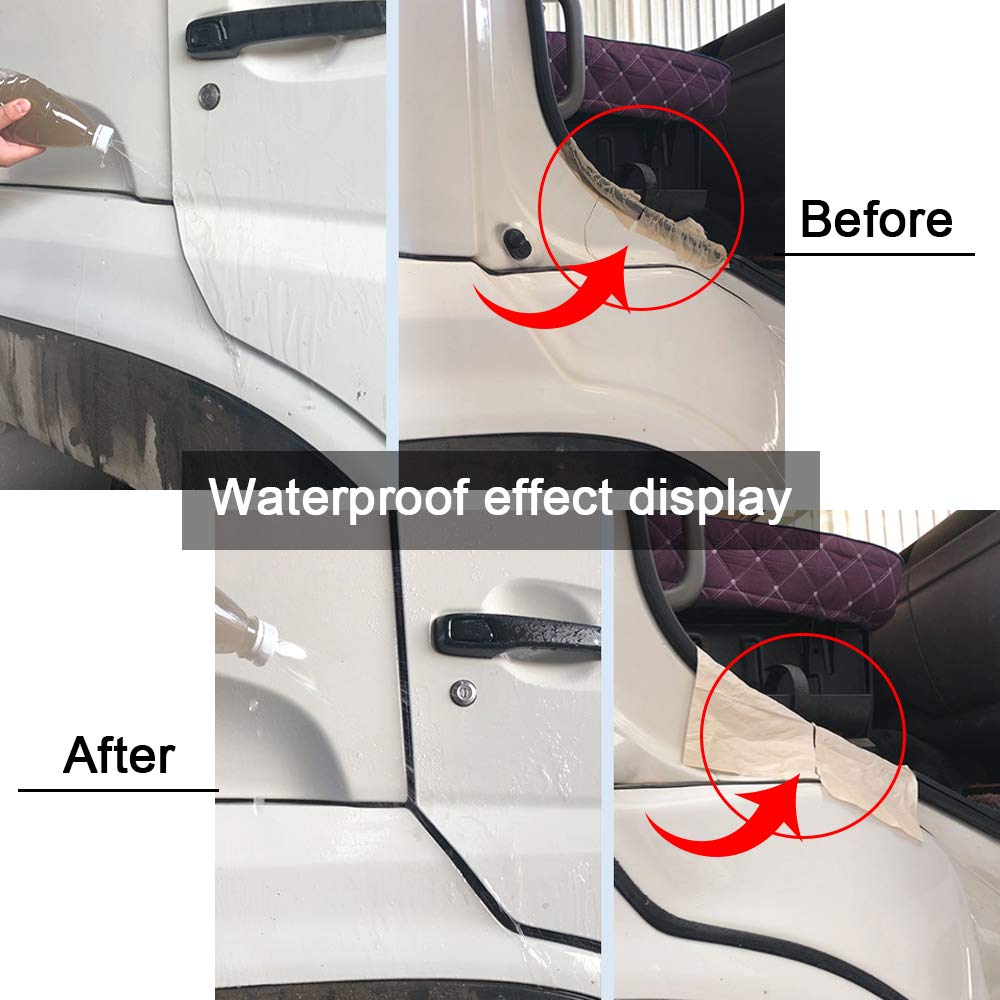 Storystore Universal Automotive Door Seal Strip D-Shape Self-Adhesive Weather Stripping For Car Truck Door Window Soundproof Noise Insulation Sealing (11/20 (W) X 11/20 (T) X 59' (L))