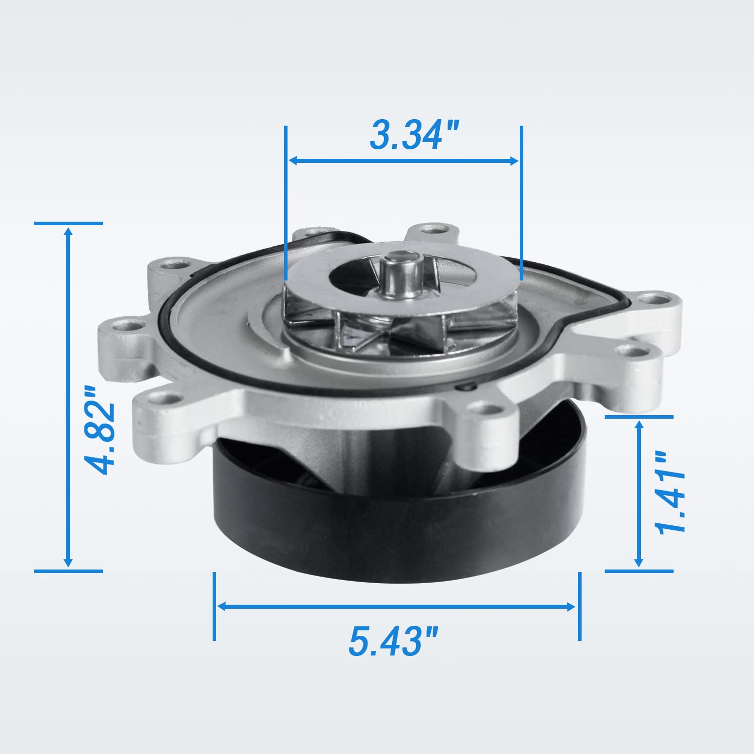 Water Pump With Gasket 1204350 Aw7163 Replacement For Commander Dodge Ram 1500 Dakota Durango Replacement For Grand Cherokee Liberty Chrysler Aspen Replacement For Mitsubishi Raider 3.7L V6 4.7L V8
