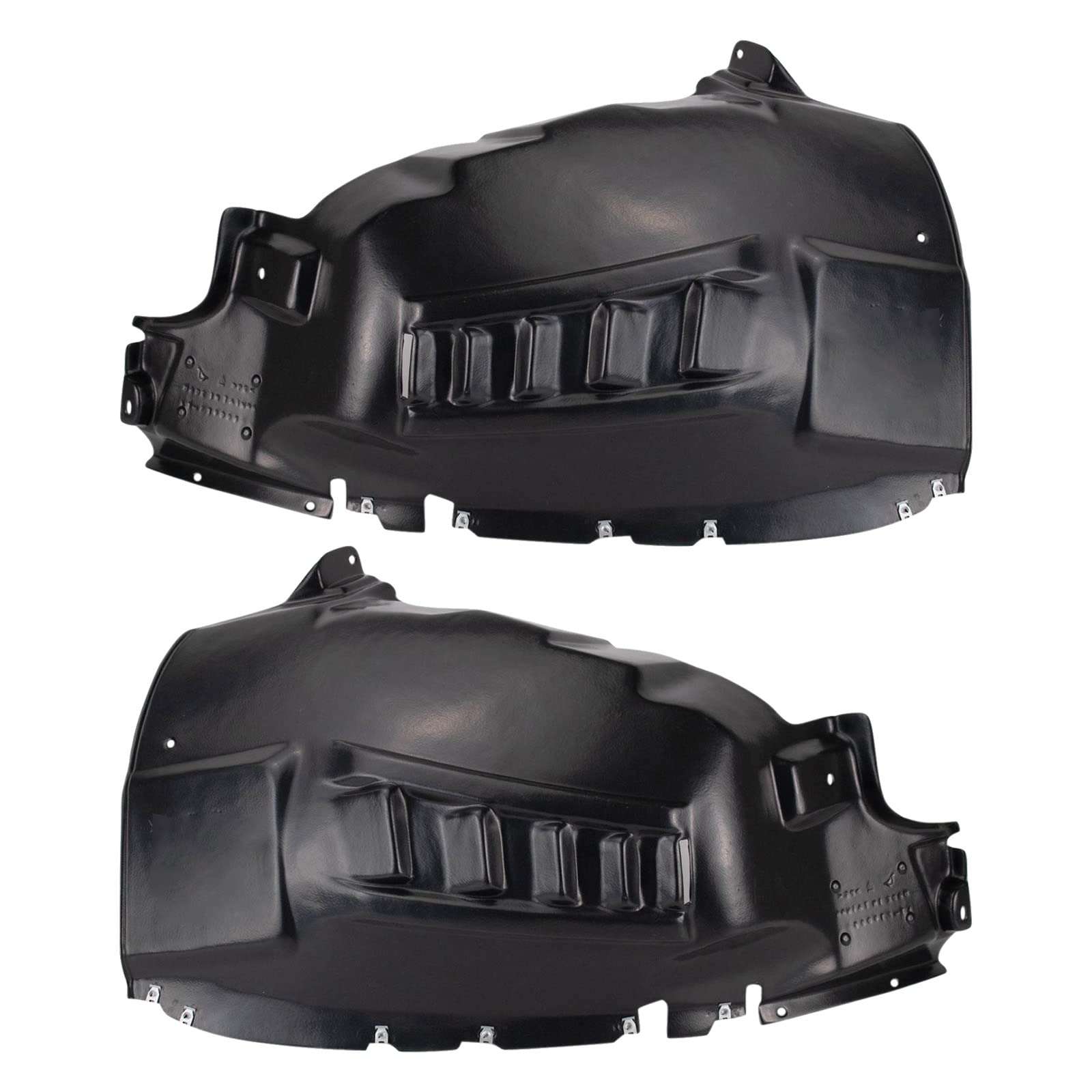 Trq Front Inner Fender Liner Set Compatible With 2014-2021 Ram Promaster 1500 Promaster 2500 Promaster 3500 Ch1248196 Ch1249196
