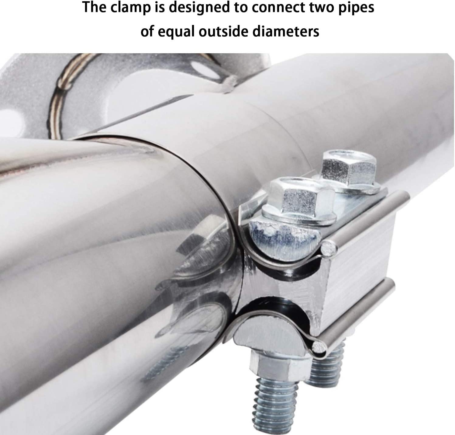 Exhaust Band Clamps 4 Inch Butt Joint Exhaust Pipe Muffler Band Clamp 304 Stainless Steel(4 Pack 4 '' Butt Lap Joint Exhaust Cla