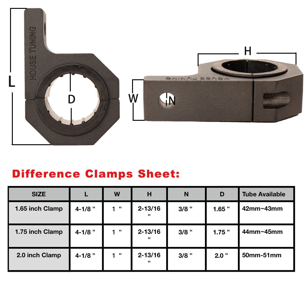 House Tuning Roll Bar Clamps 1.75 Inch-Pack 4 Tube Clamp Bracket 1 3/4 Inch Roll Bar Mounting Brackets For Utv Truck Light Mount