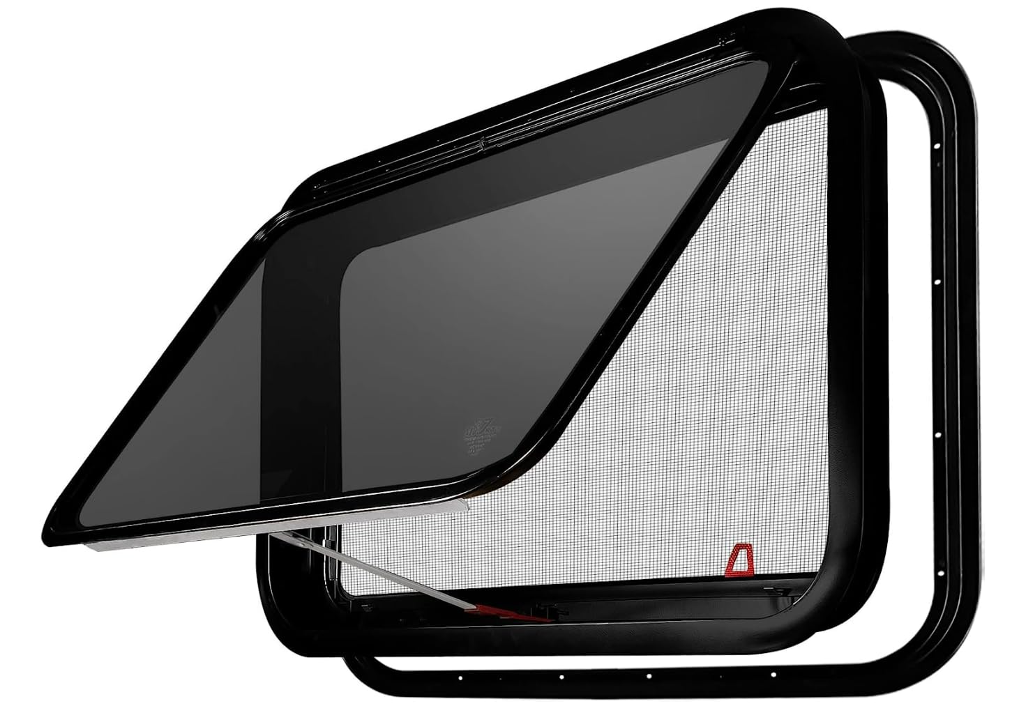 Aucuda Aluminum Rv Emergency Exit Window 36''X22'' Dot Certified - Tempered Glass With Screen & Trim Kit, 1-3/4'' Wall, Pop-Out