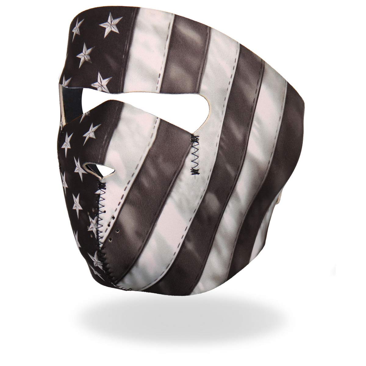Hot Leathers Unisex-Adult American Flag Face Wrap (Black and White, One Size Fits Most)
