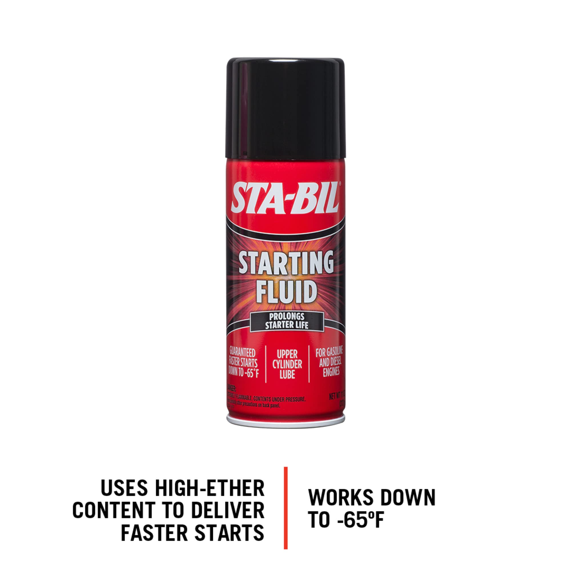Sta-Bil Starting Fluid - Prolongs Starter Life - Upper Cylinder Lube - For Gasoline And Diesel Engines - Guaranteed Faster Start
